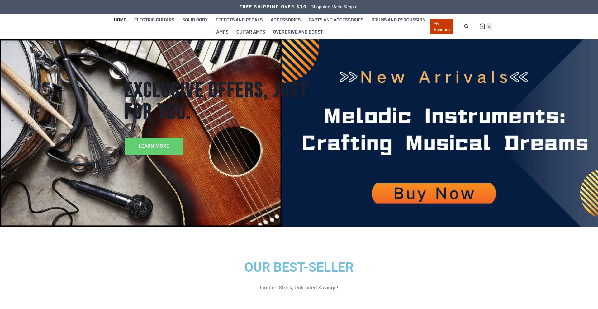 Electricguitarsf.com Screenshot