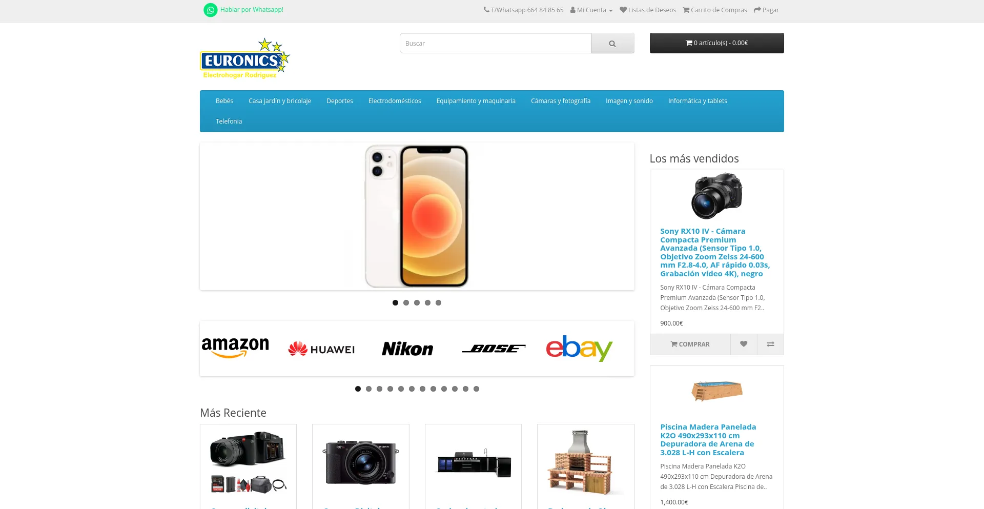 Website screenshot of Electrohogar-veraplaya.com