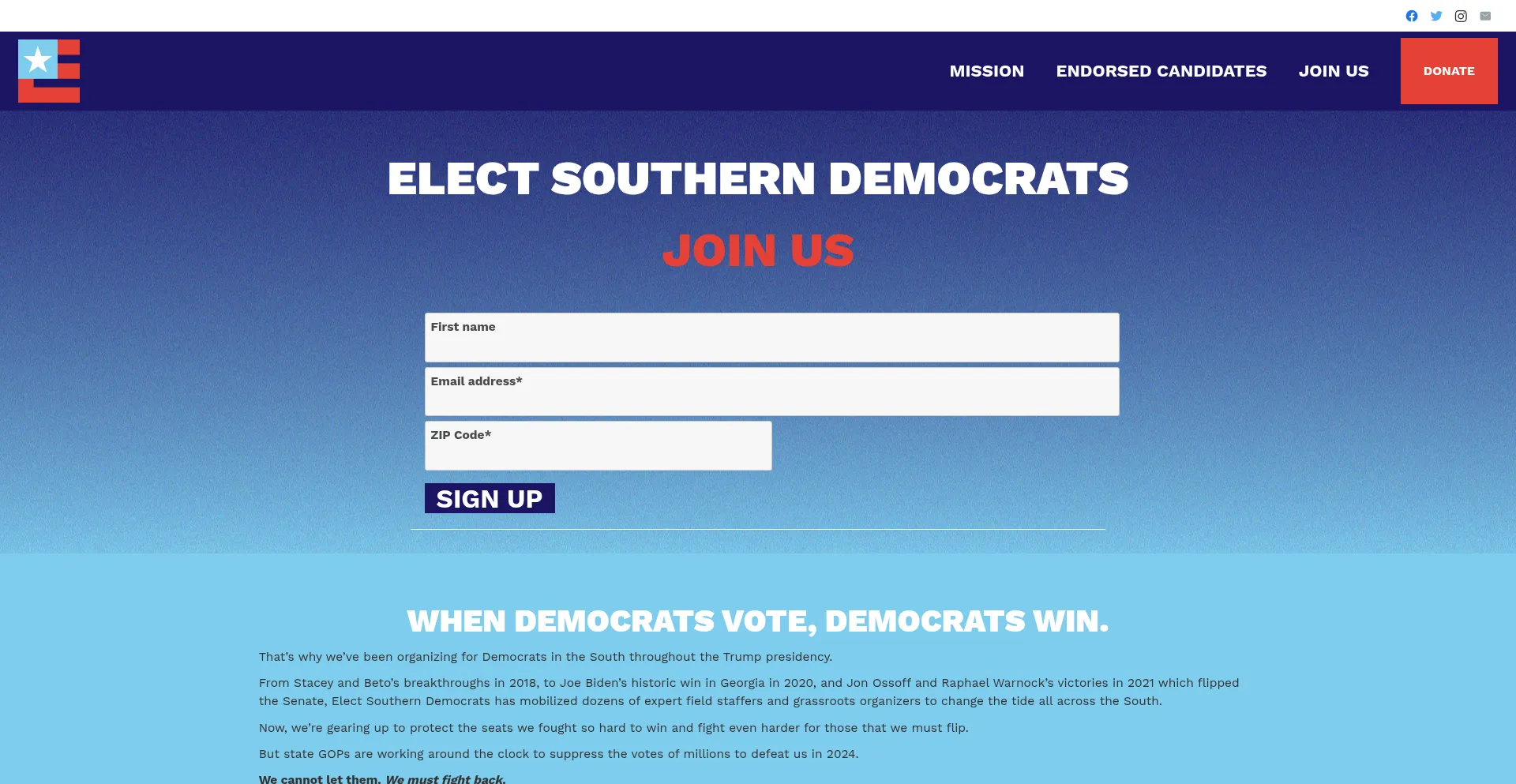 Is Electsoutherndemocrats.org Safe?