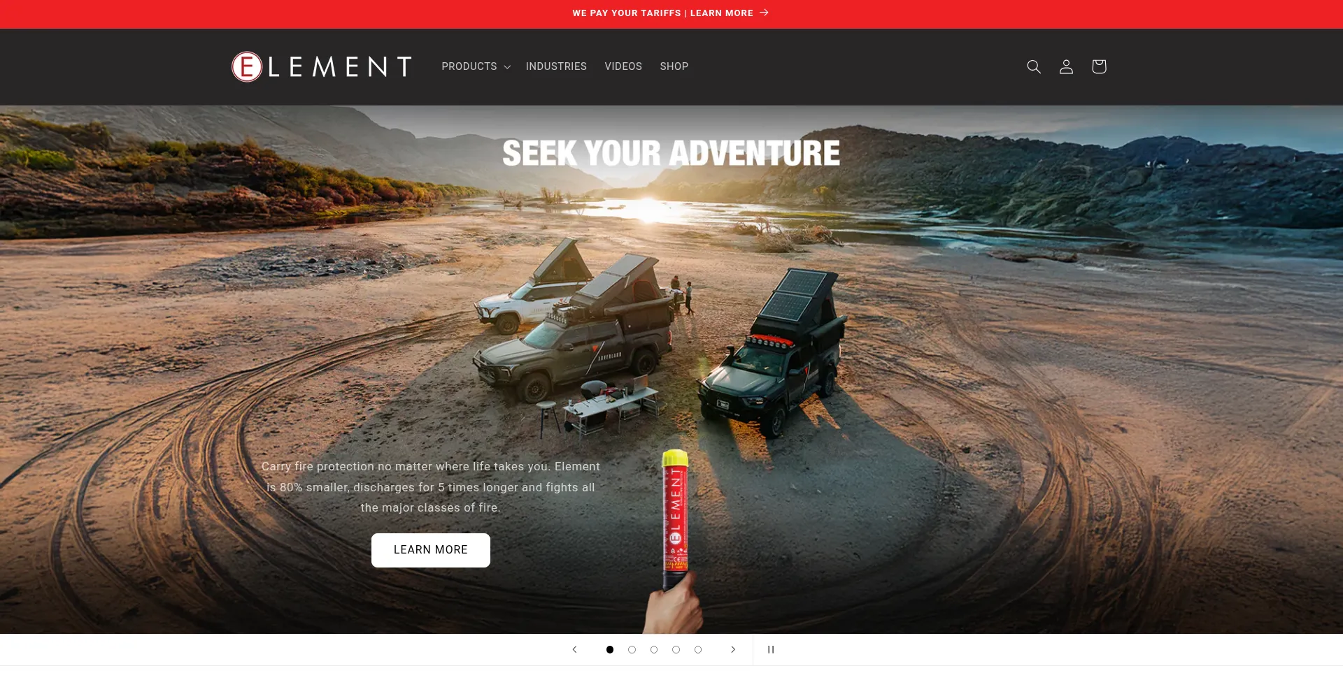Elementfire.com Screenshot