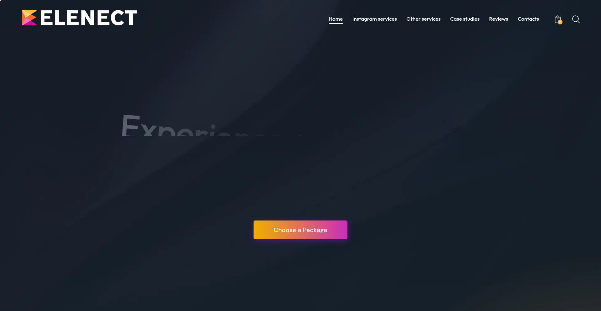 Website screenshot of Elenect.com