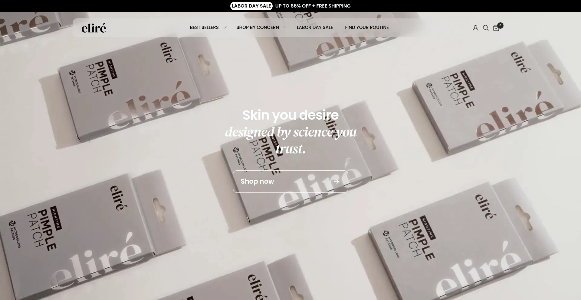 Elireskincare.com Screenshot