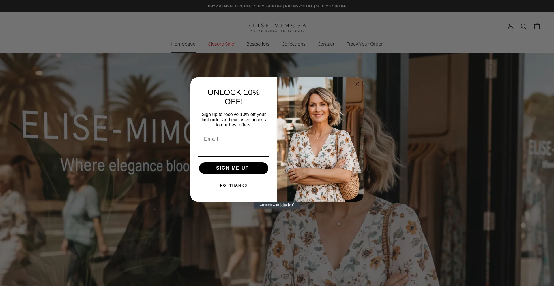 Website screenshot of Elise-mimosa.com