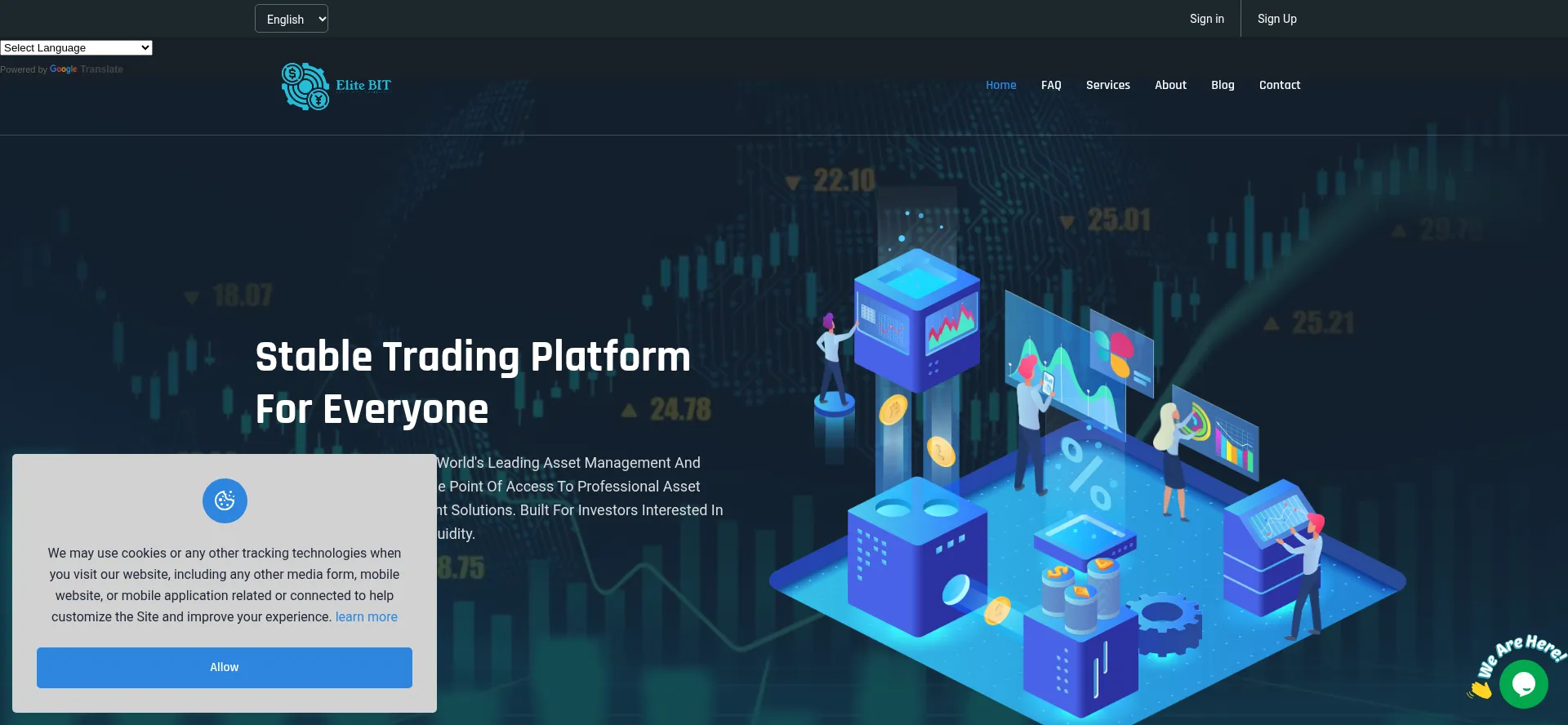 Website screenshot of Elite-bit.net