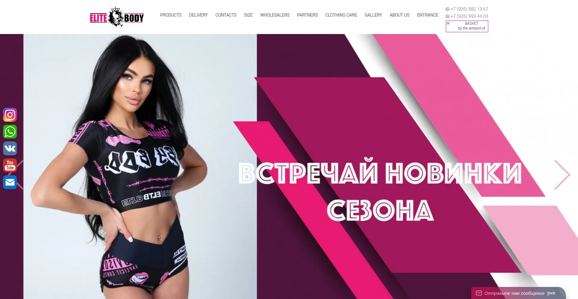 Website screenshot of Elitebodyofficial.com