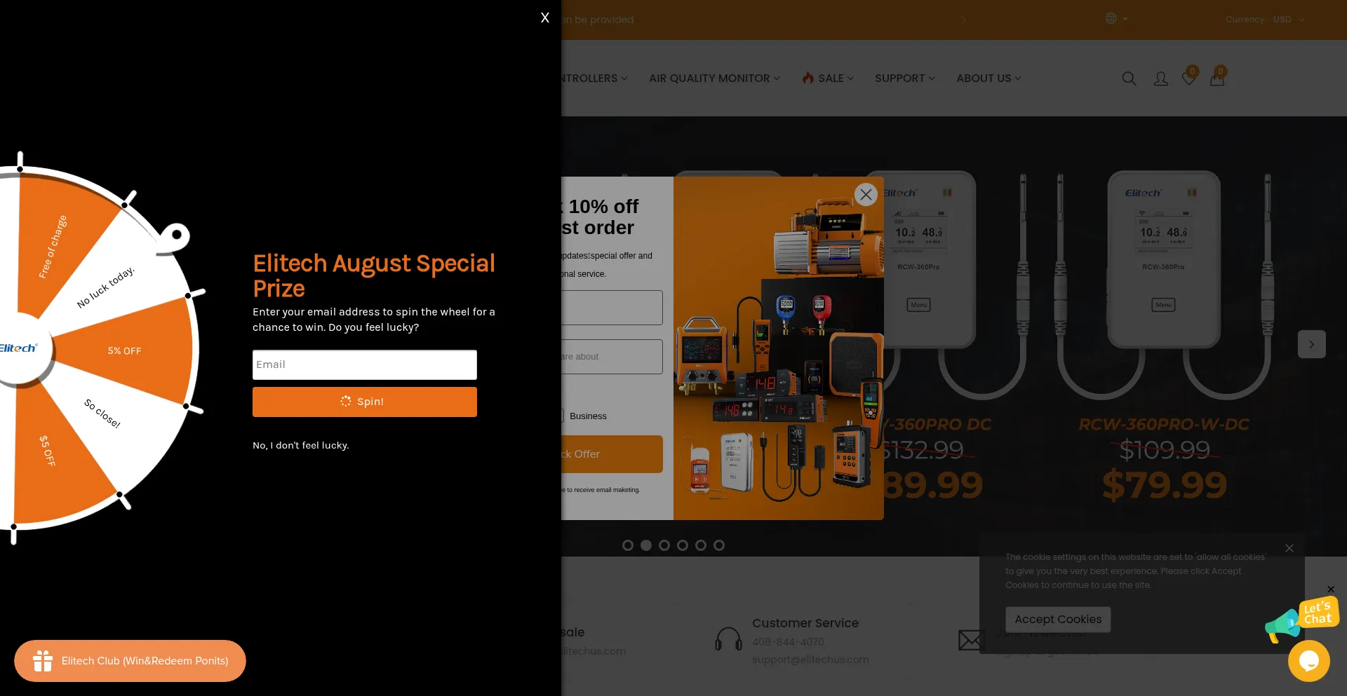 Website screenshot of Elitechus.com