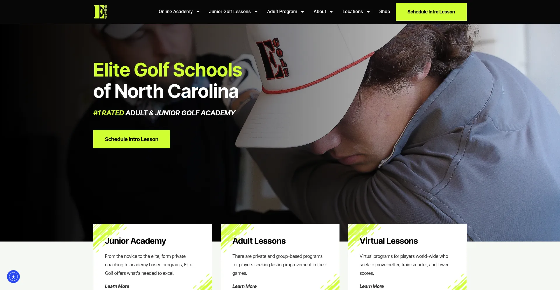 Elitegolfofnc.com Screenshot