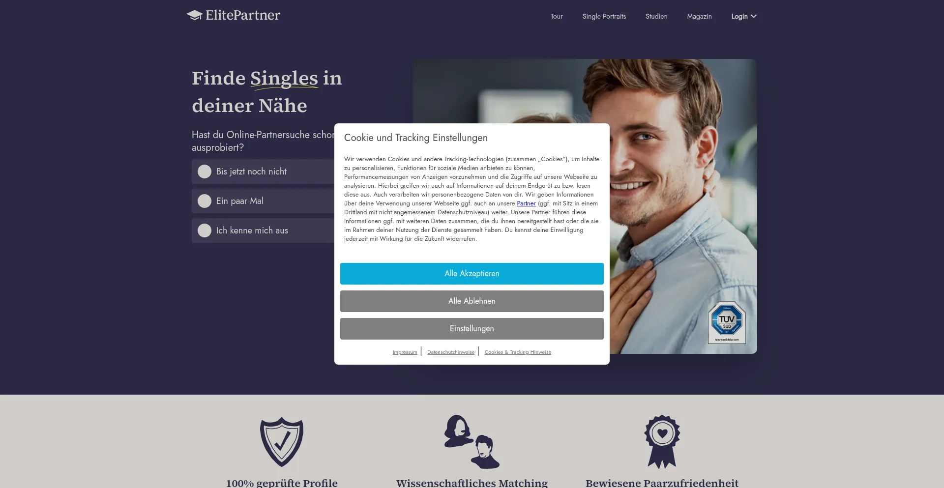 Elitepartner.de Screenshot