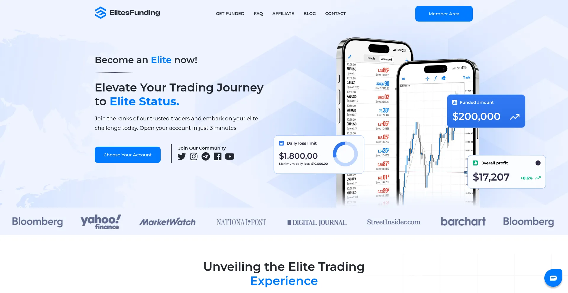 Elitesfunding.com Screenshot