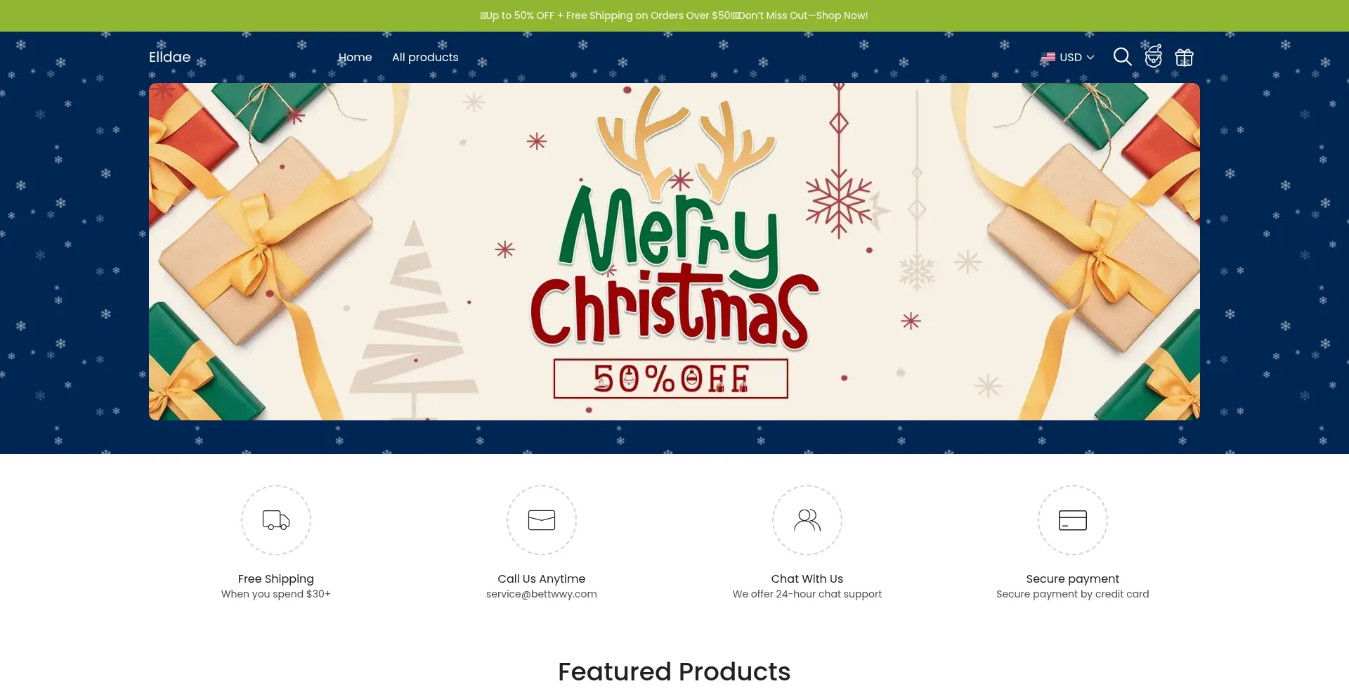 Website screenshot of Elldae.com