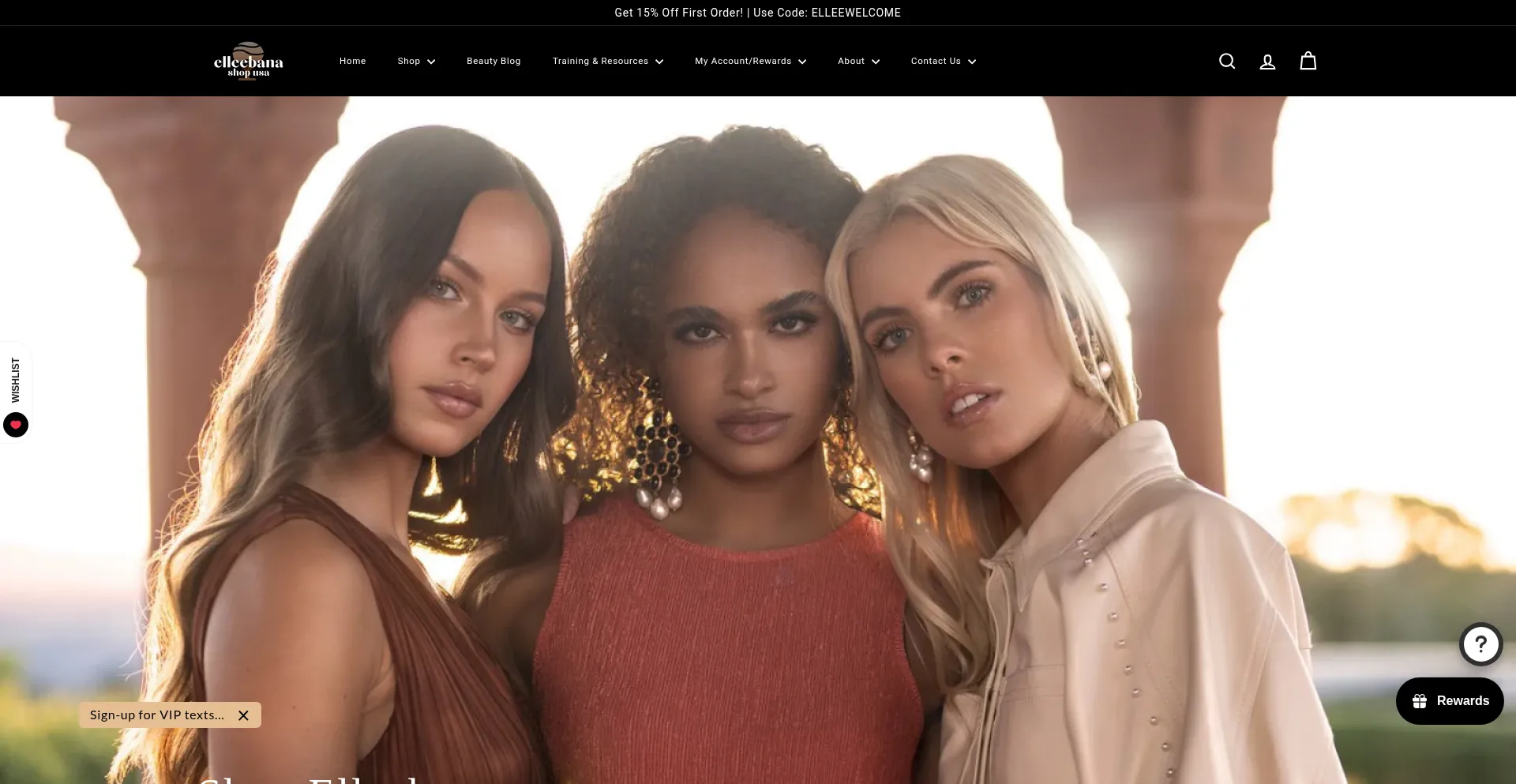 Elleebanashop.com Screenshot