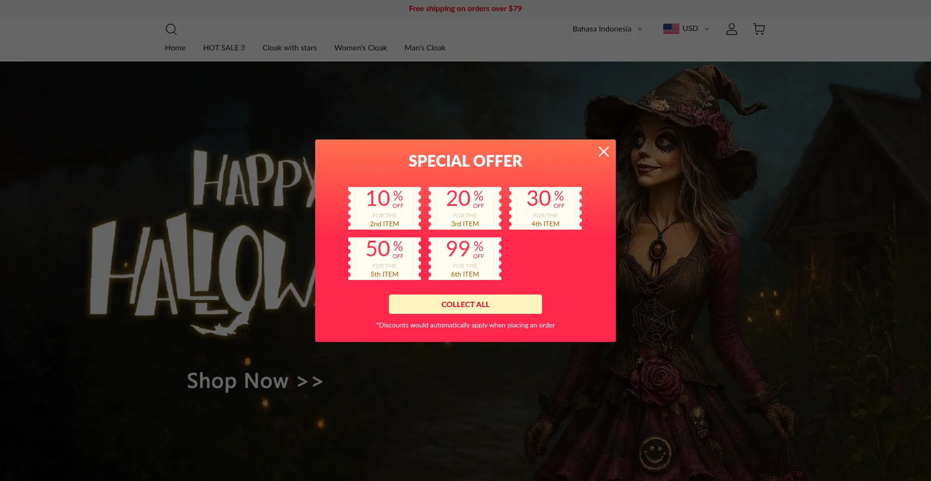 Website screenshot of Ellefeels.top