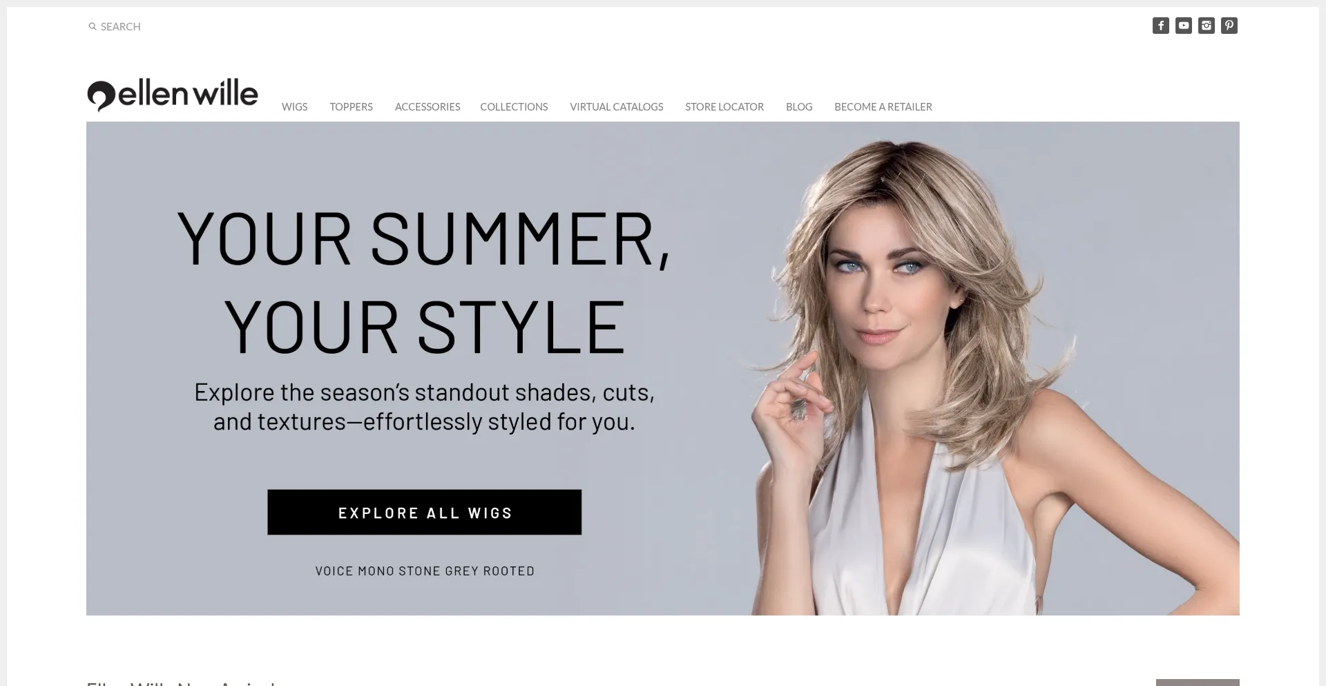 Website screenshot of Ellenwille.com