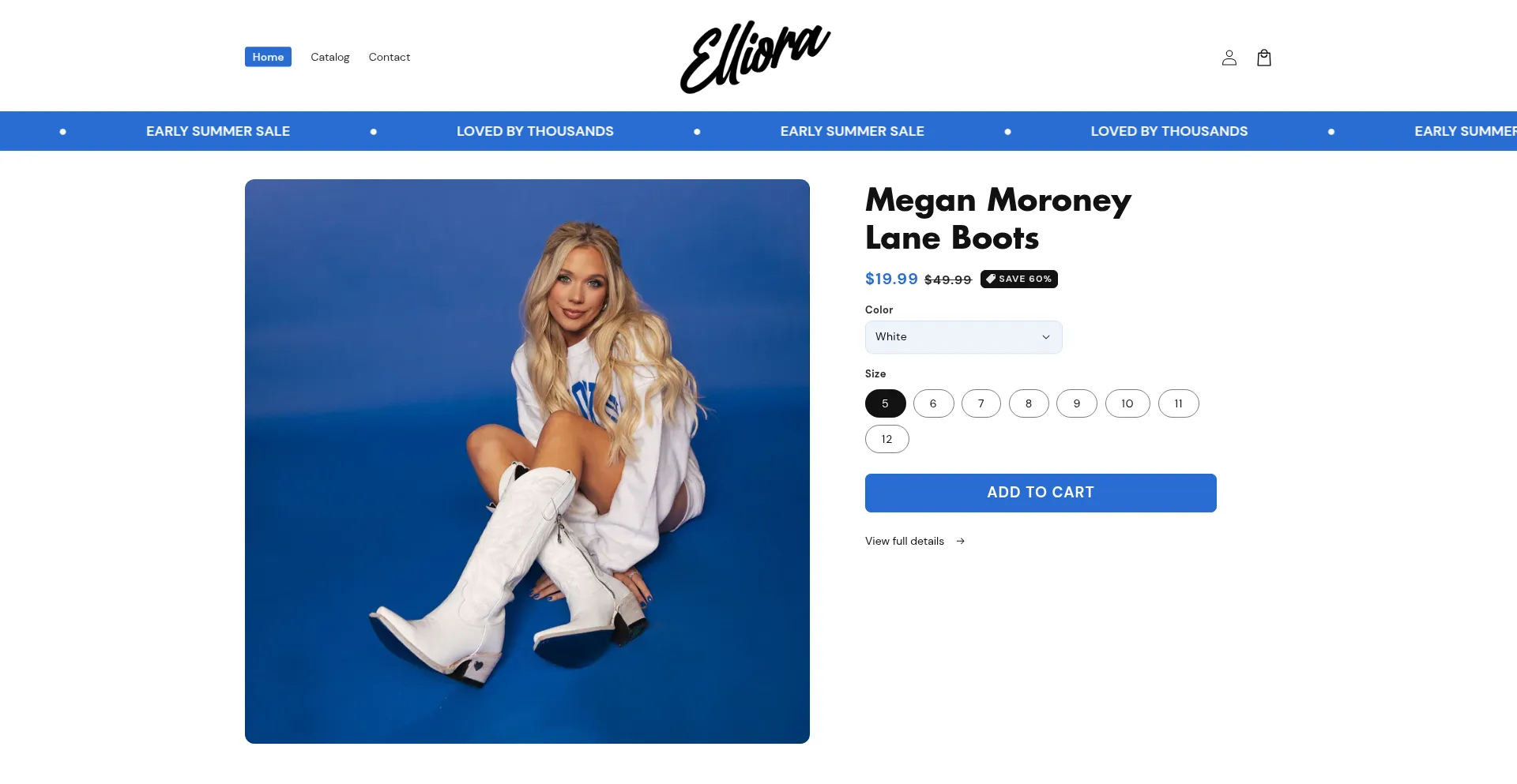 Website screenshot of Ellioraus.com