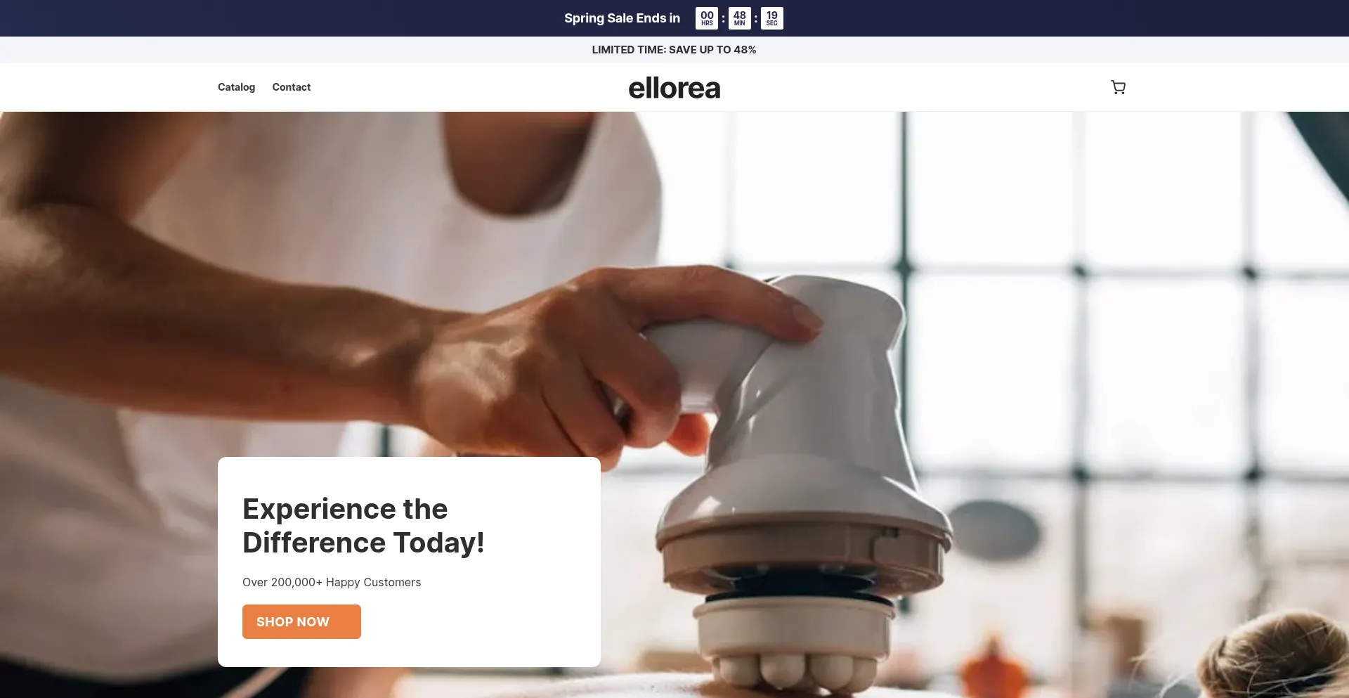 Website screenshot of Ellorea.com