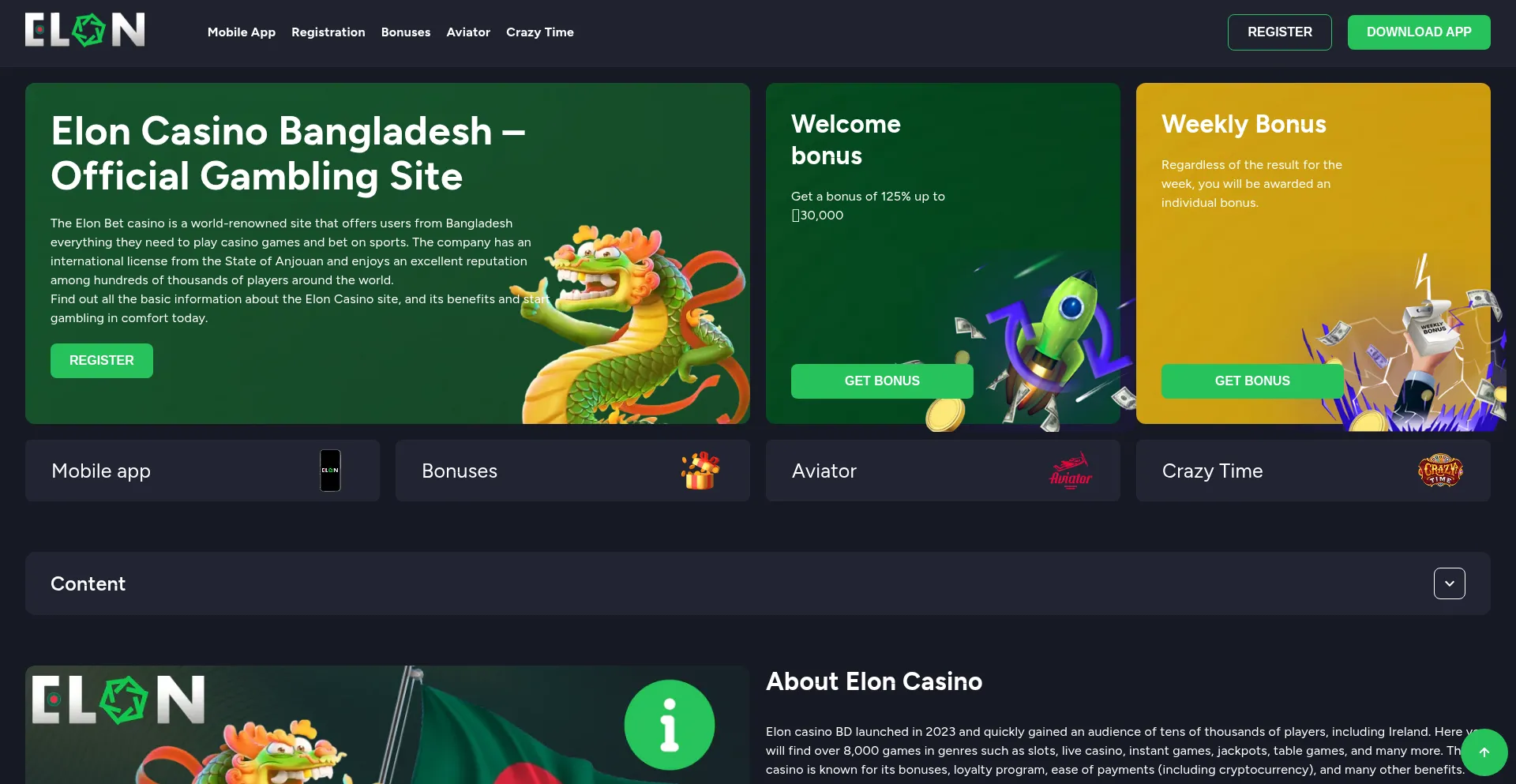 Elon-casinos.net Screenshot