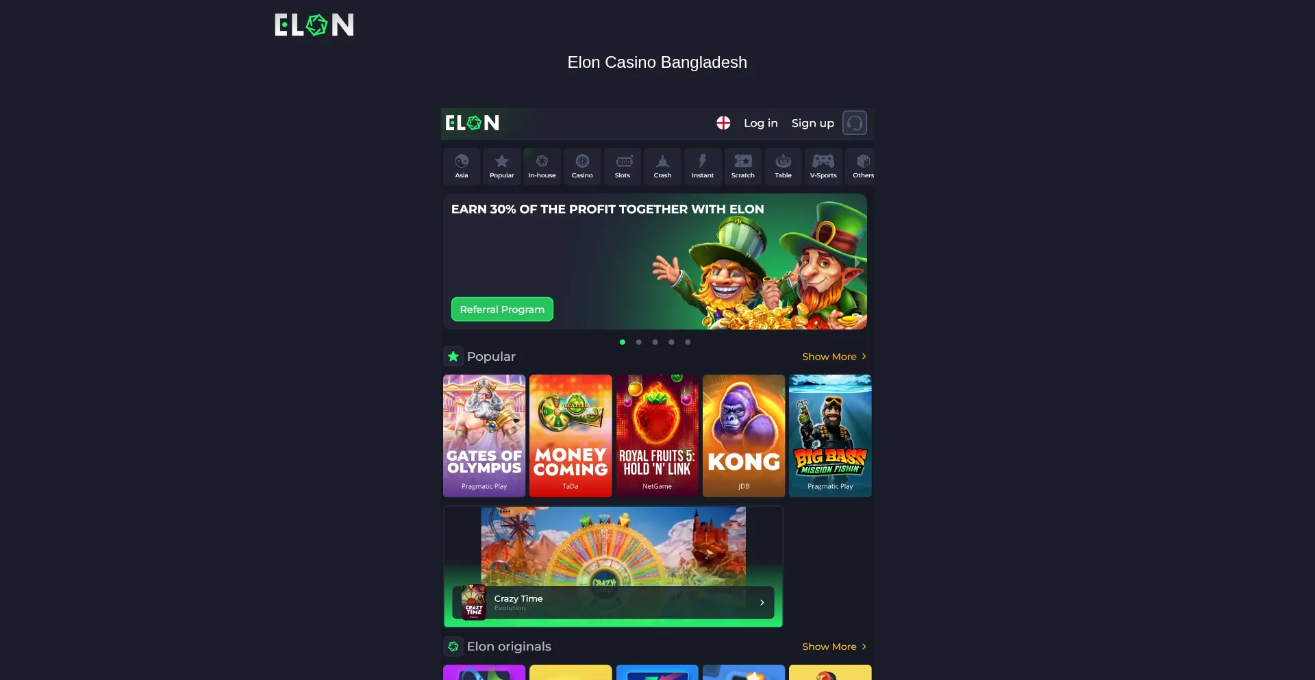 Elononlinecasino.asia Screenshot