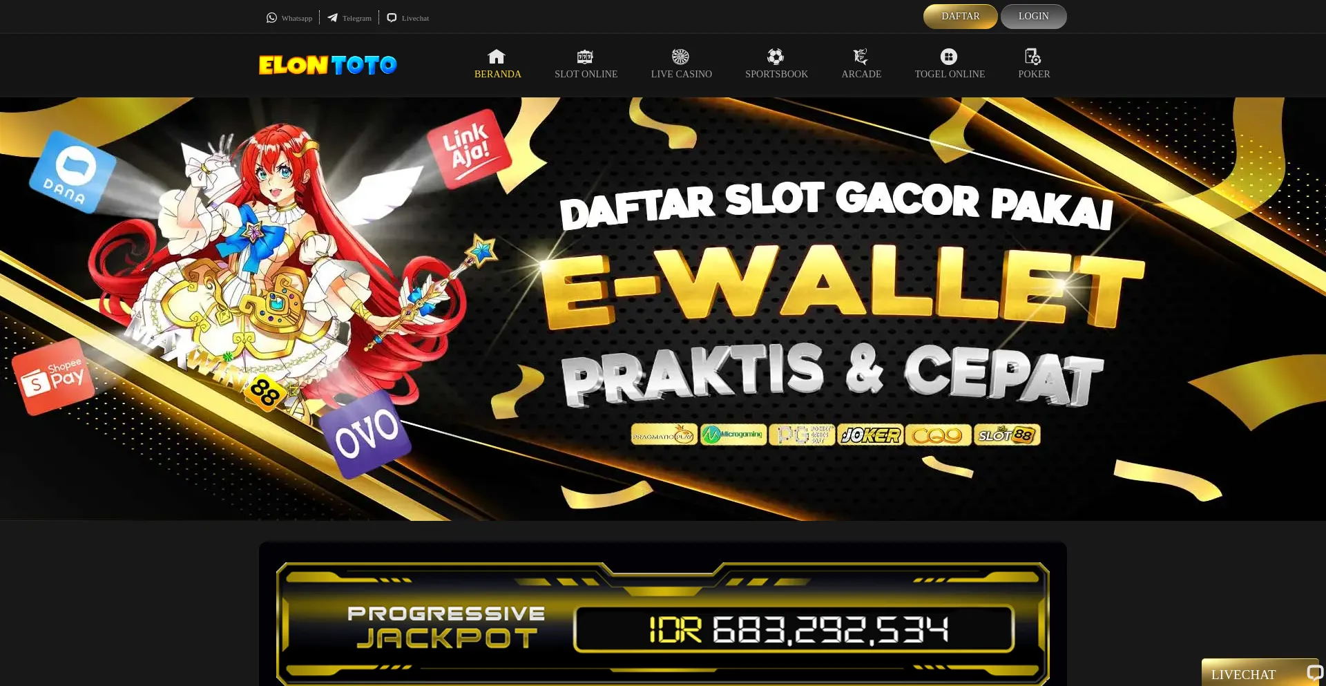 Website screenshot of Elontoto.net