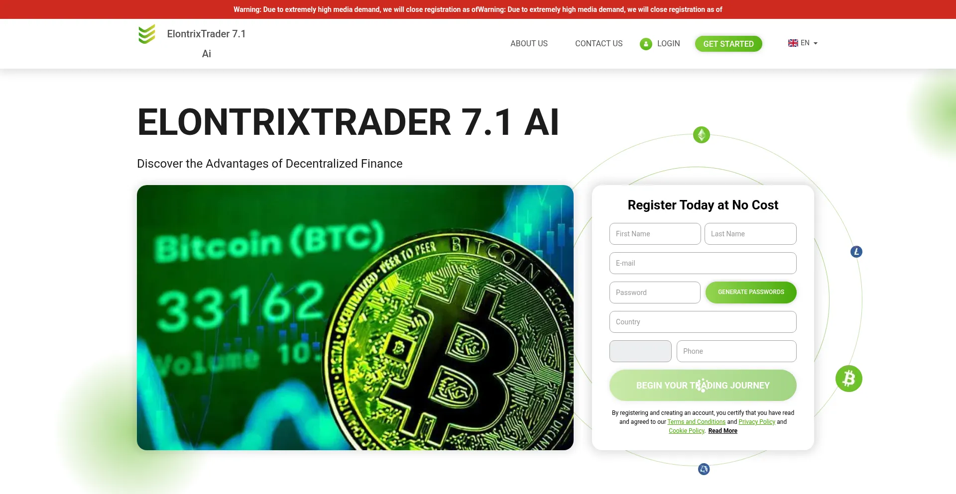 Elontrixtrader7-ai.com Screenshot