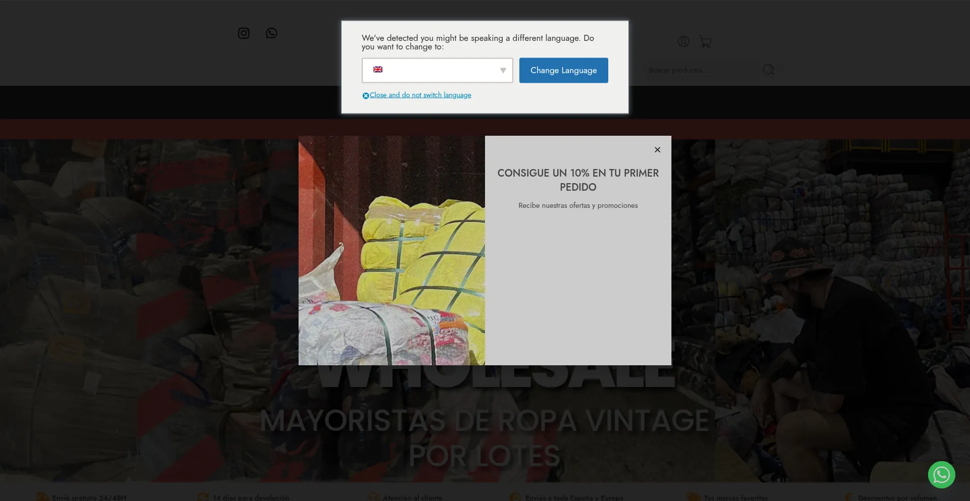 Website screenshot of Elpatronvintage.com