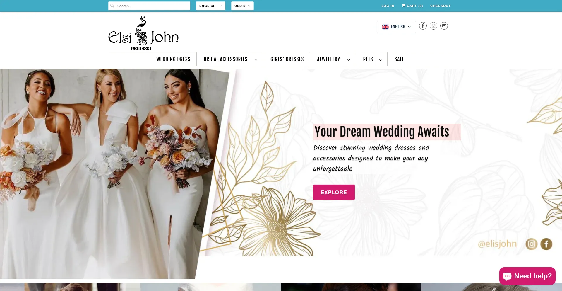 Website screenshot of Elsijohn.com
