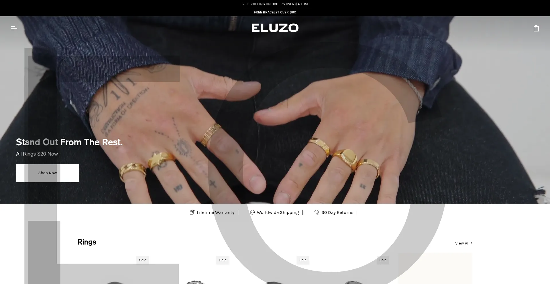 Website screenshot of Eluzo.co