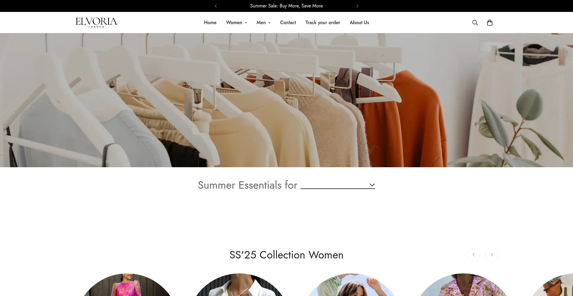 Website screenshot of Elvoria-london.co.uk