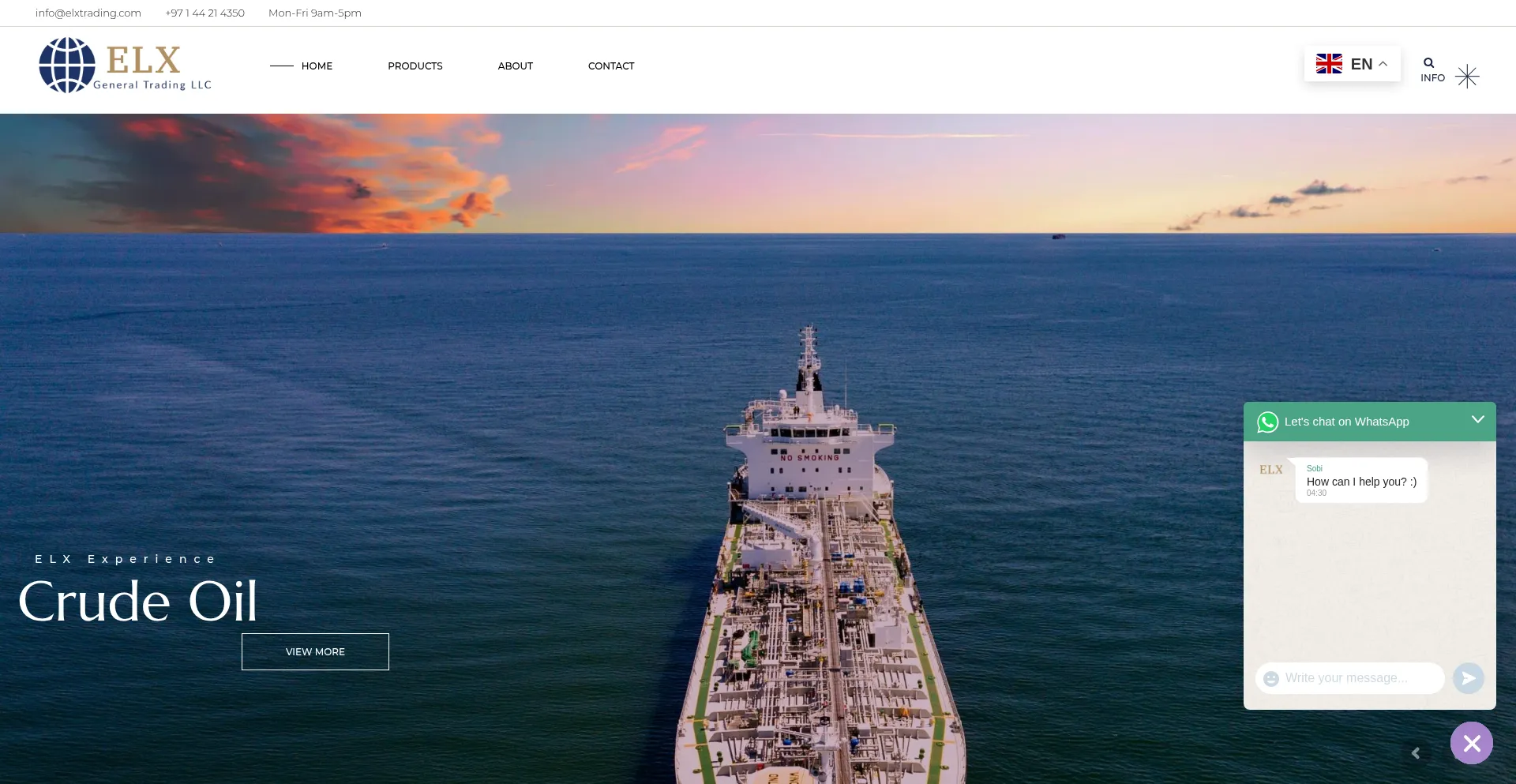 Website screenshot of Elxtrading.com