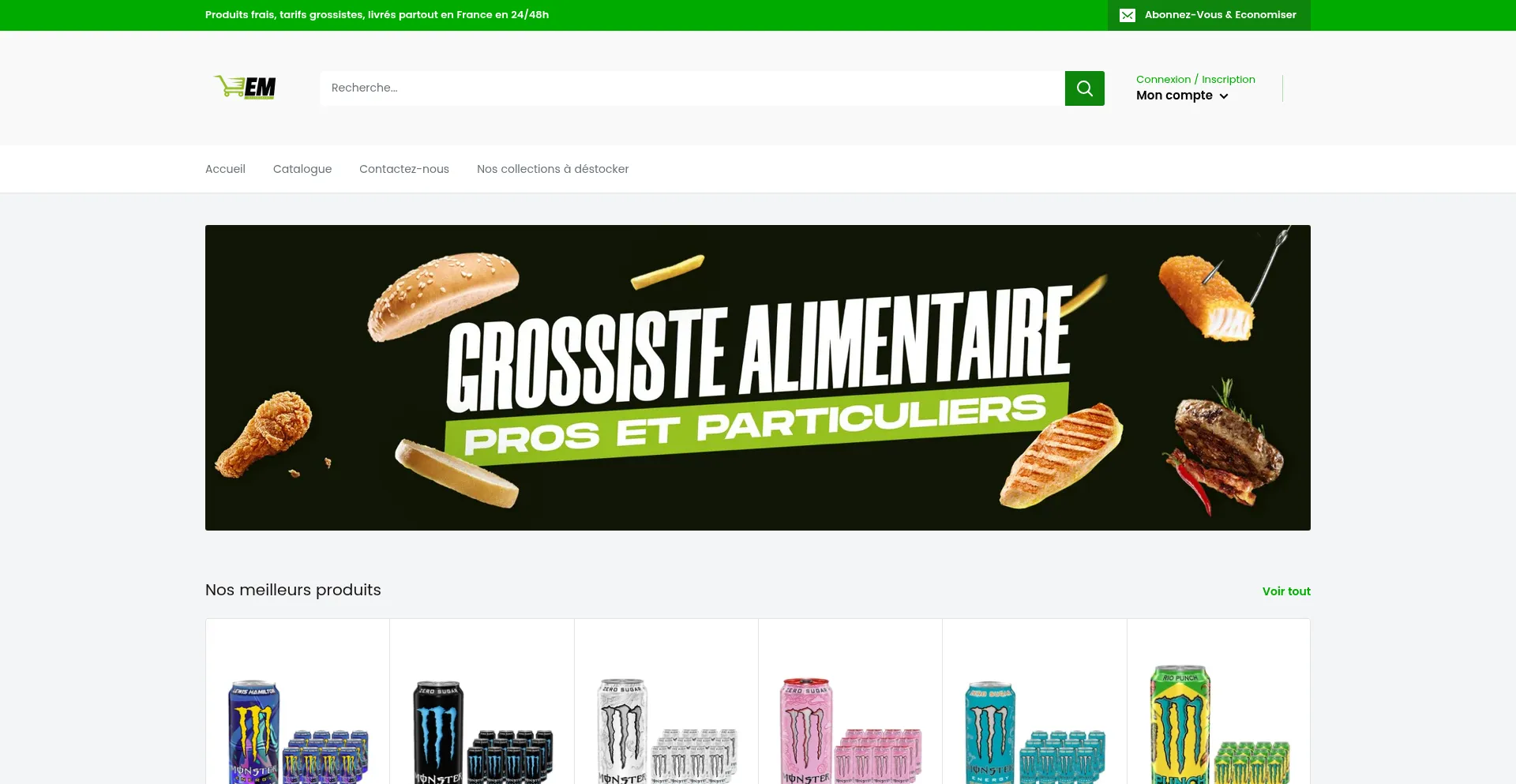 Website screenshot of Em-destockage.fr