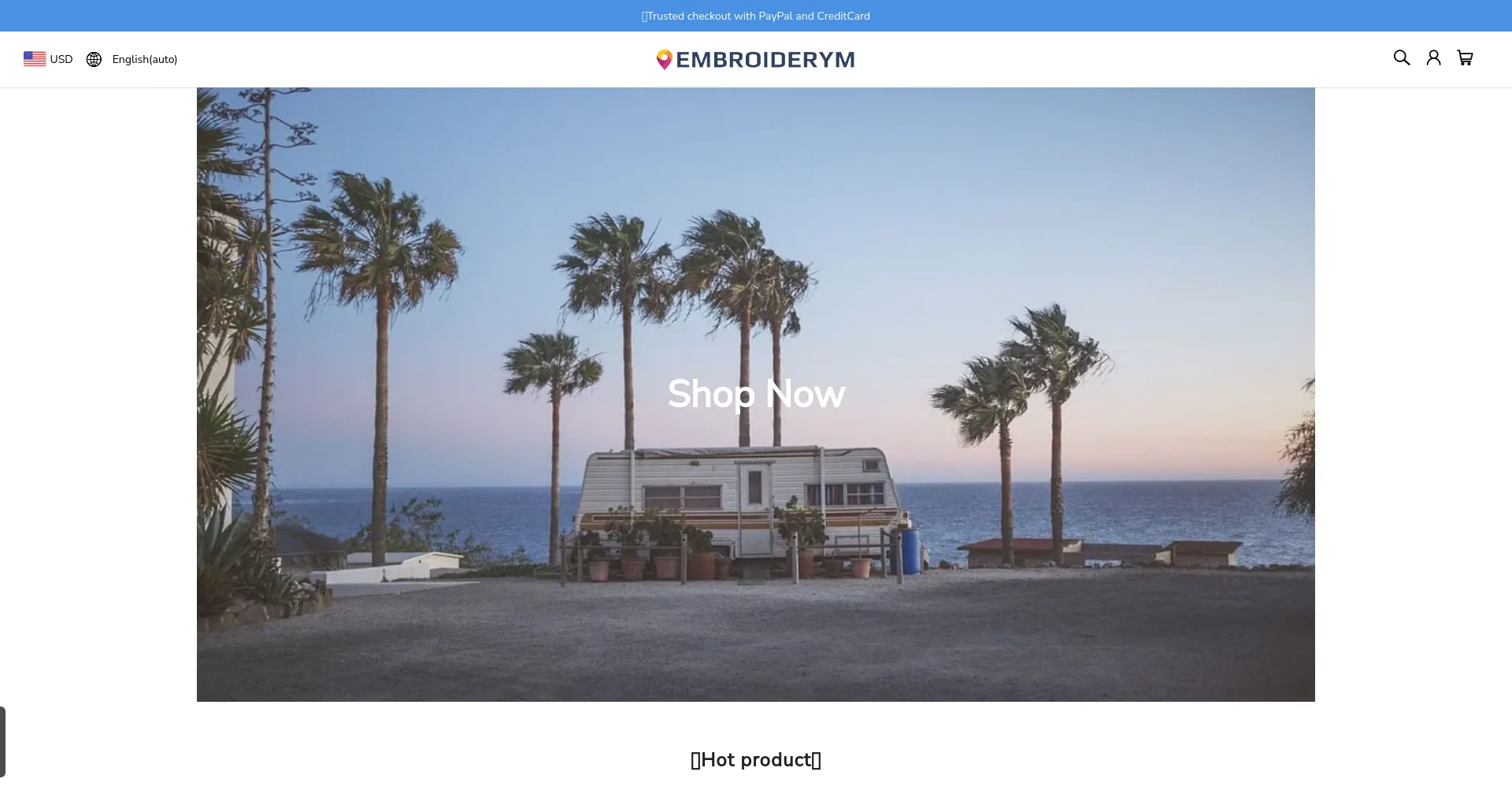 Website screenshot of Embroiderym.com