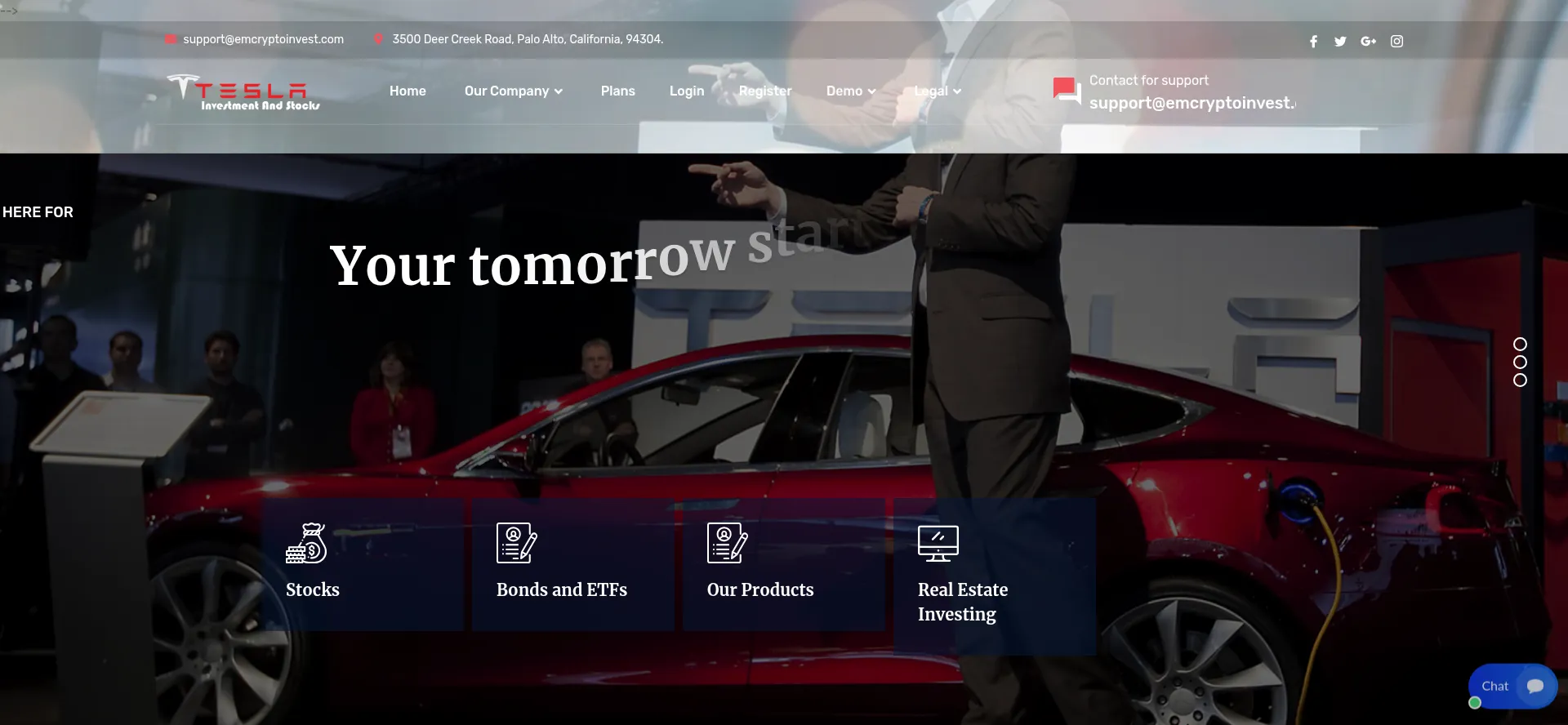 Website screenshot of Emcryptoinvest.com