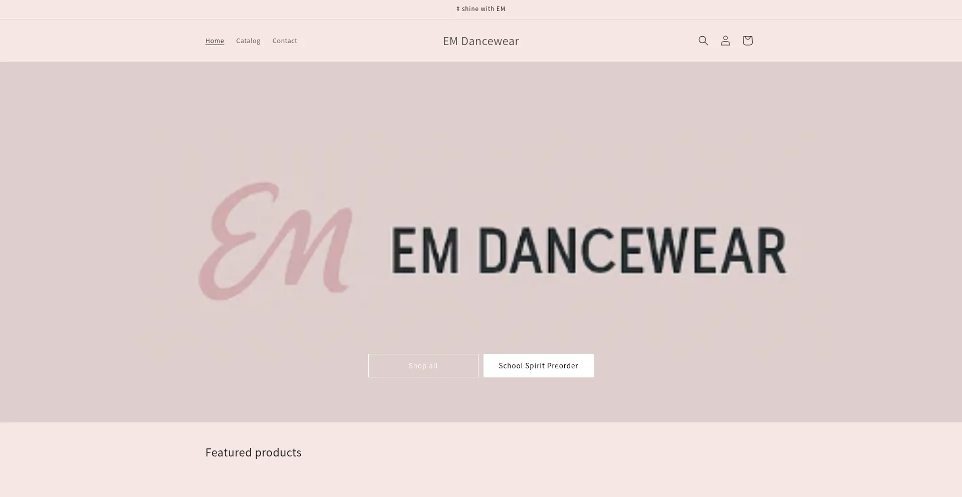 Website screenshot of Emdancewearms.com