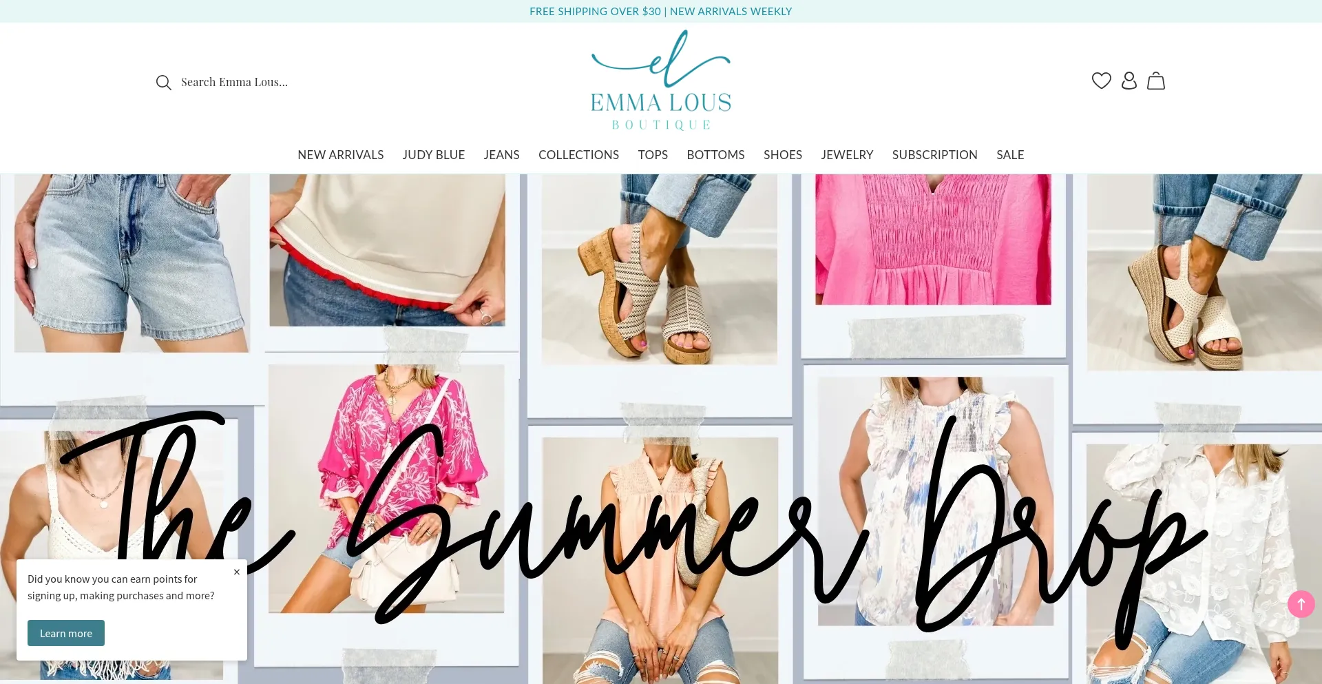 Website screenshot of Emmalousboutique.com