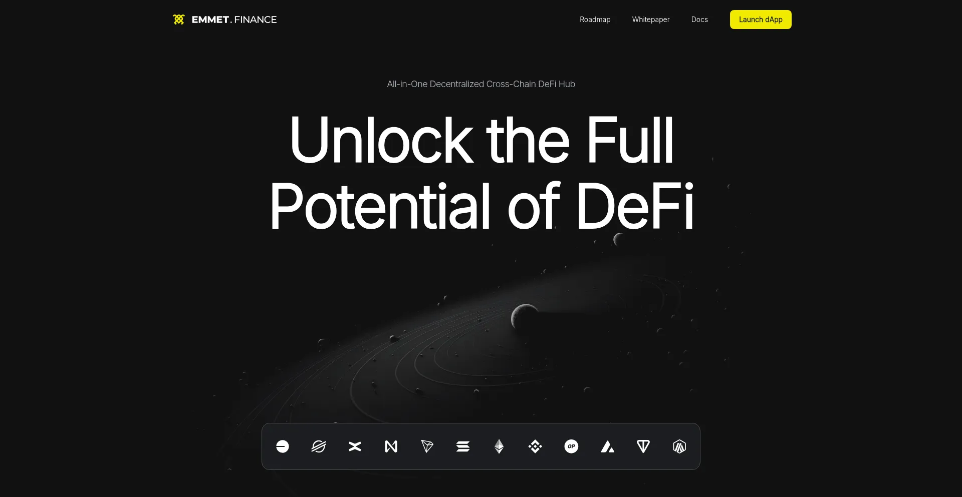 Website screenshot of Emmet.finance