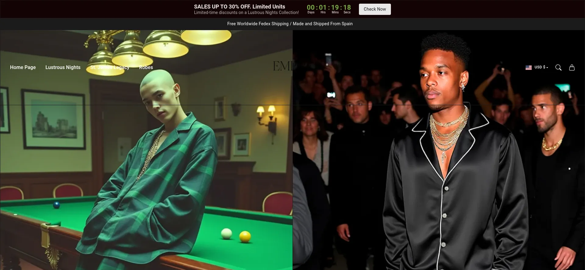 Website screenshot of Empire89.com