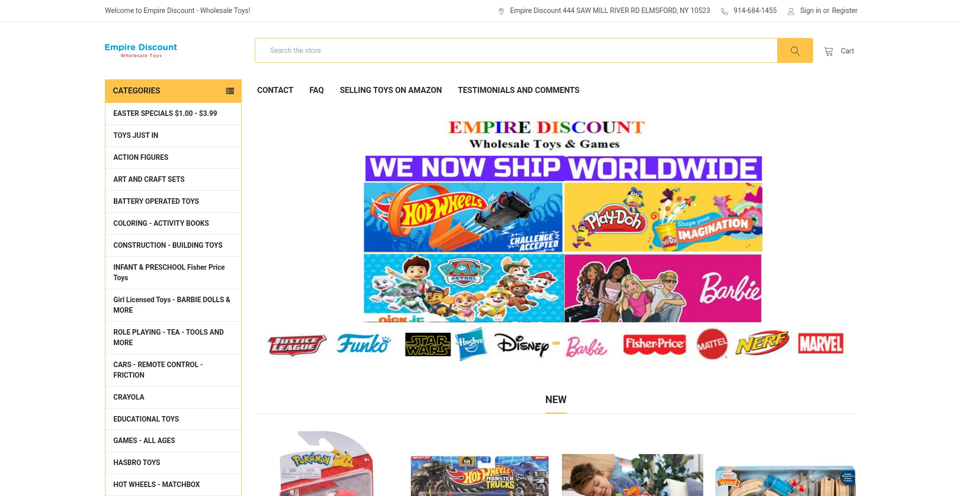 Website screenshot of Empirediscount.net