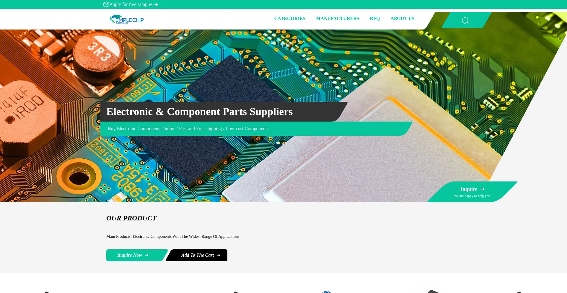 Website screenshot of Emplechip.com