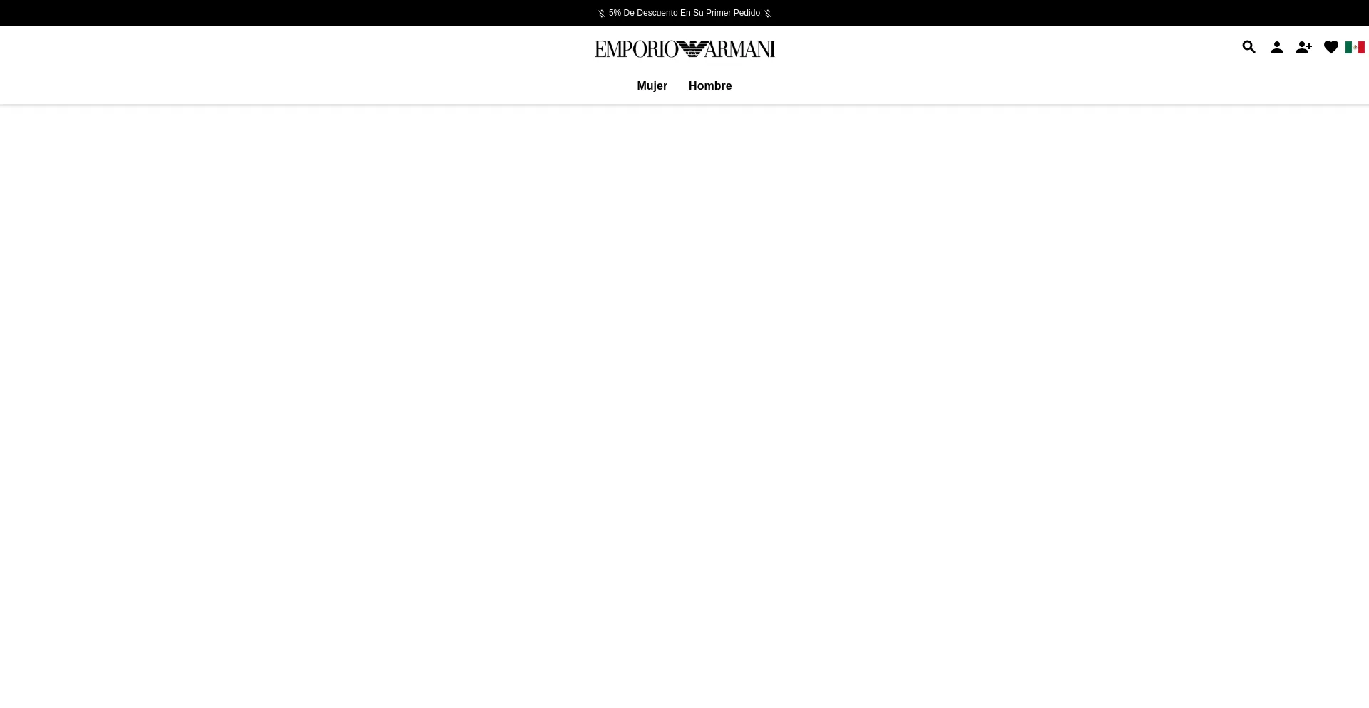 Website screenshot of Emporioarmanimx.com.mx