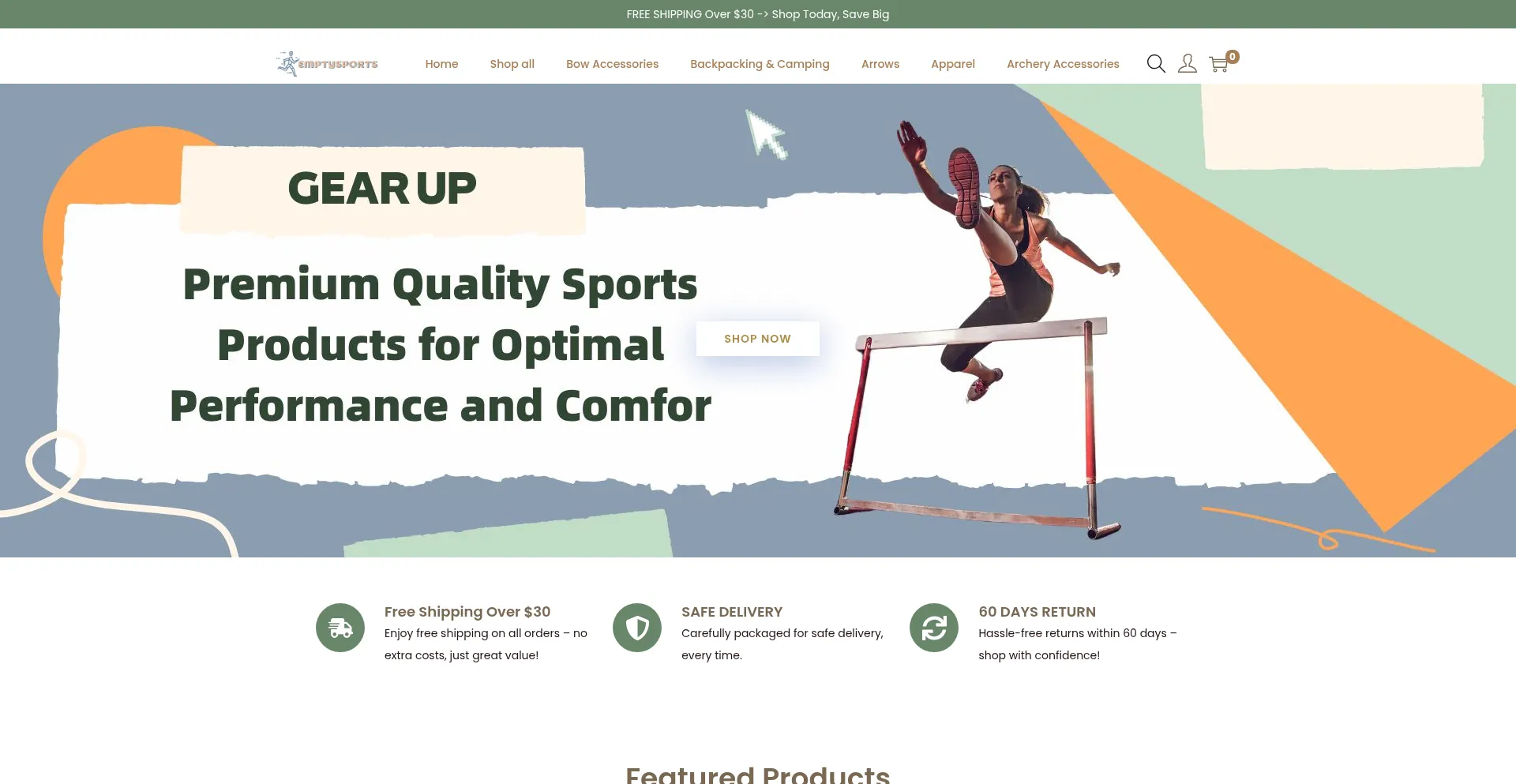 Emptysports.com Screenshot