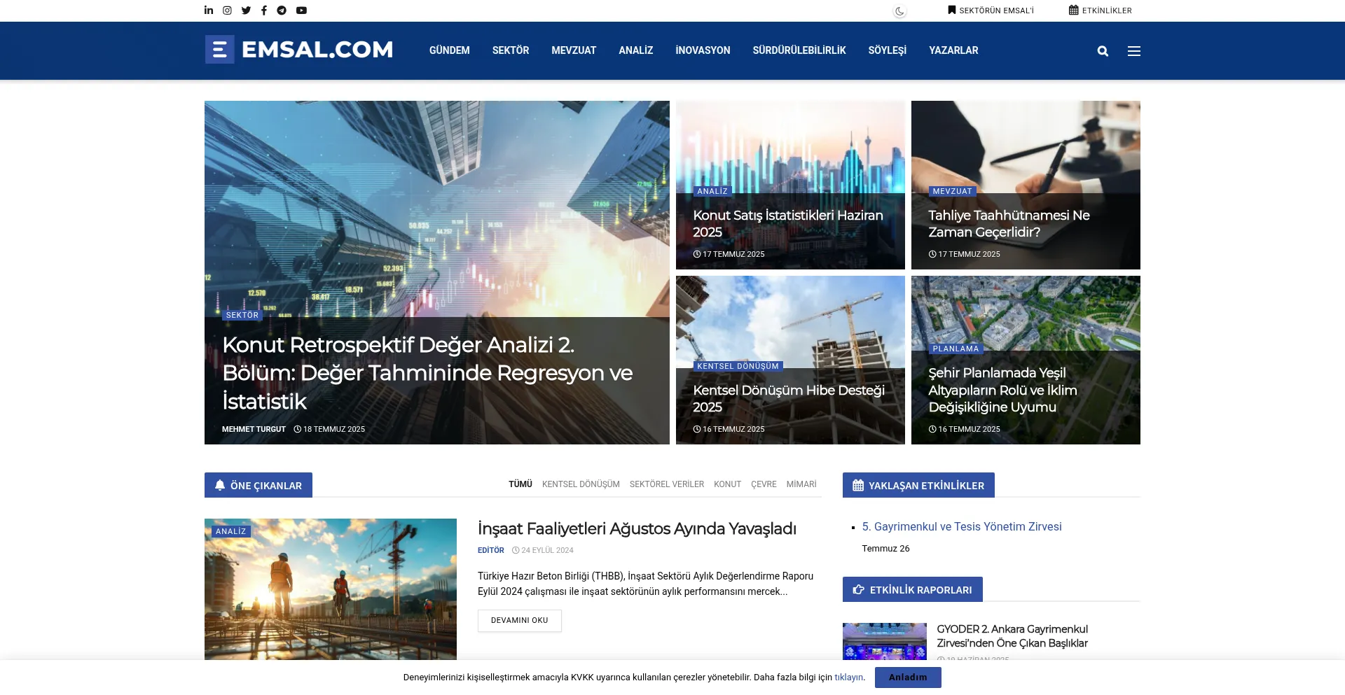 Website screenshot of Emsal.com