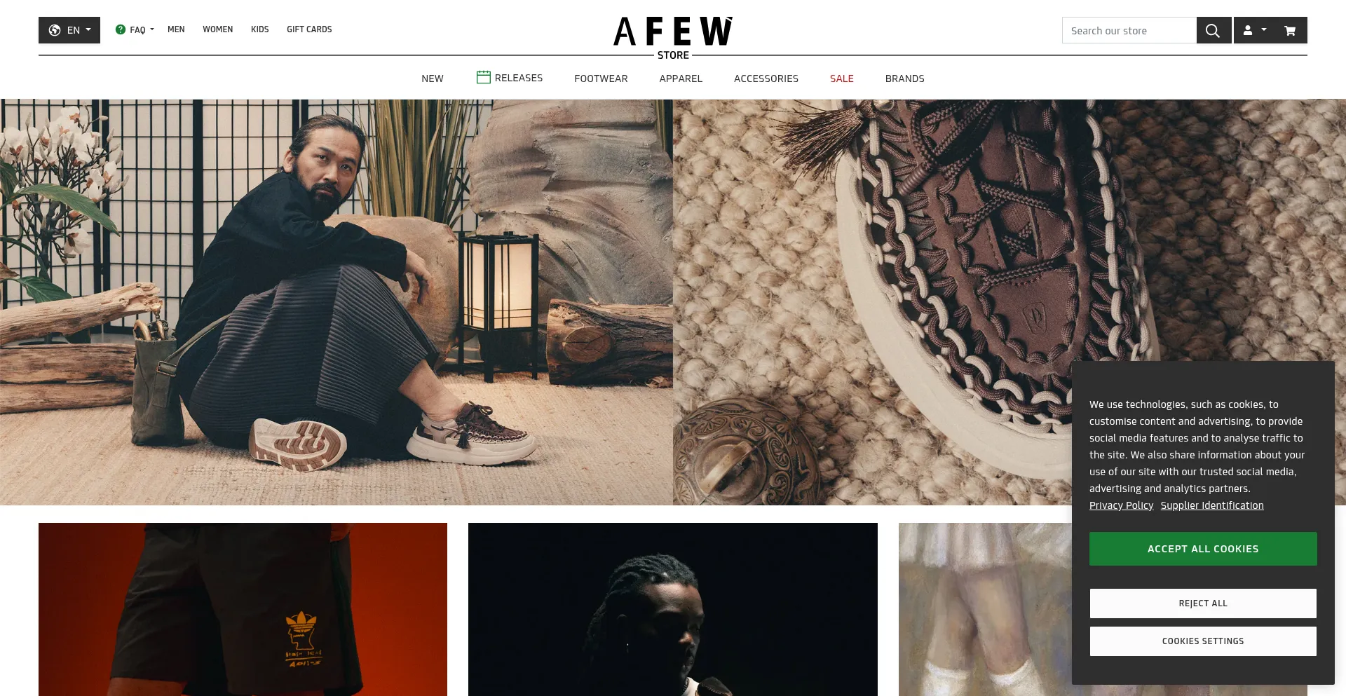 Website screenshot of En.afew-store.com