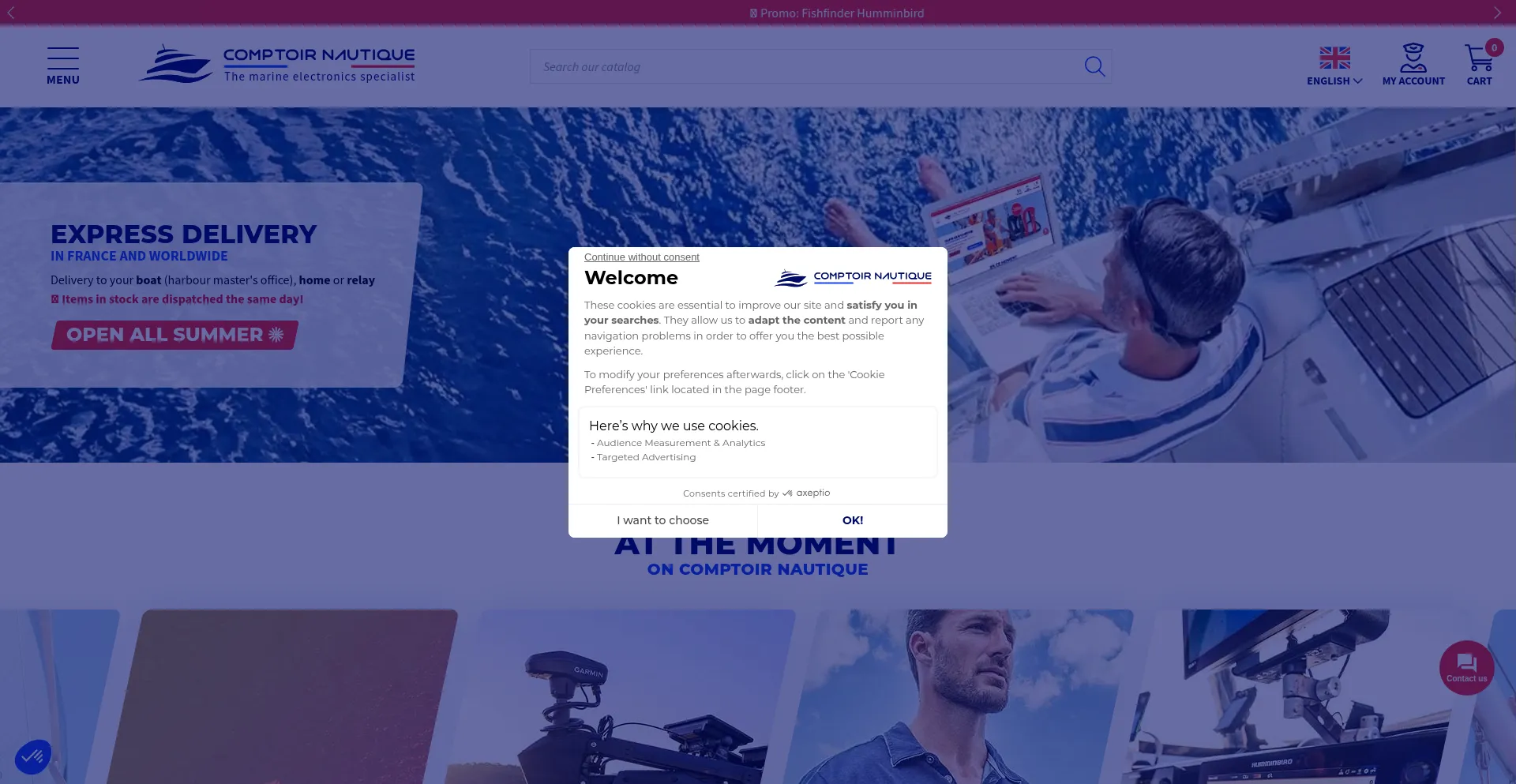 Website screenshot of En.comptoirnautique.com