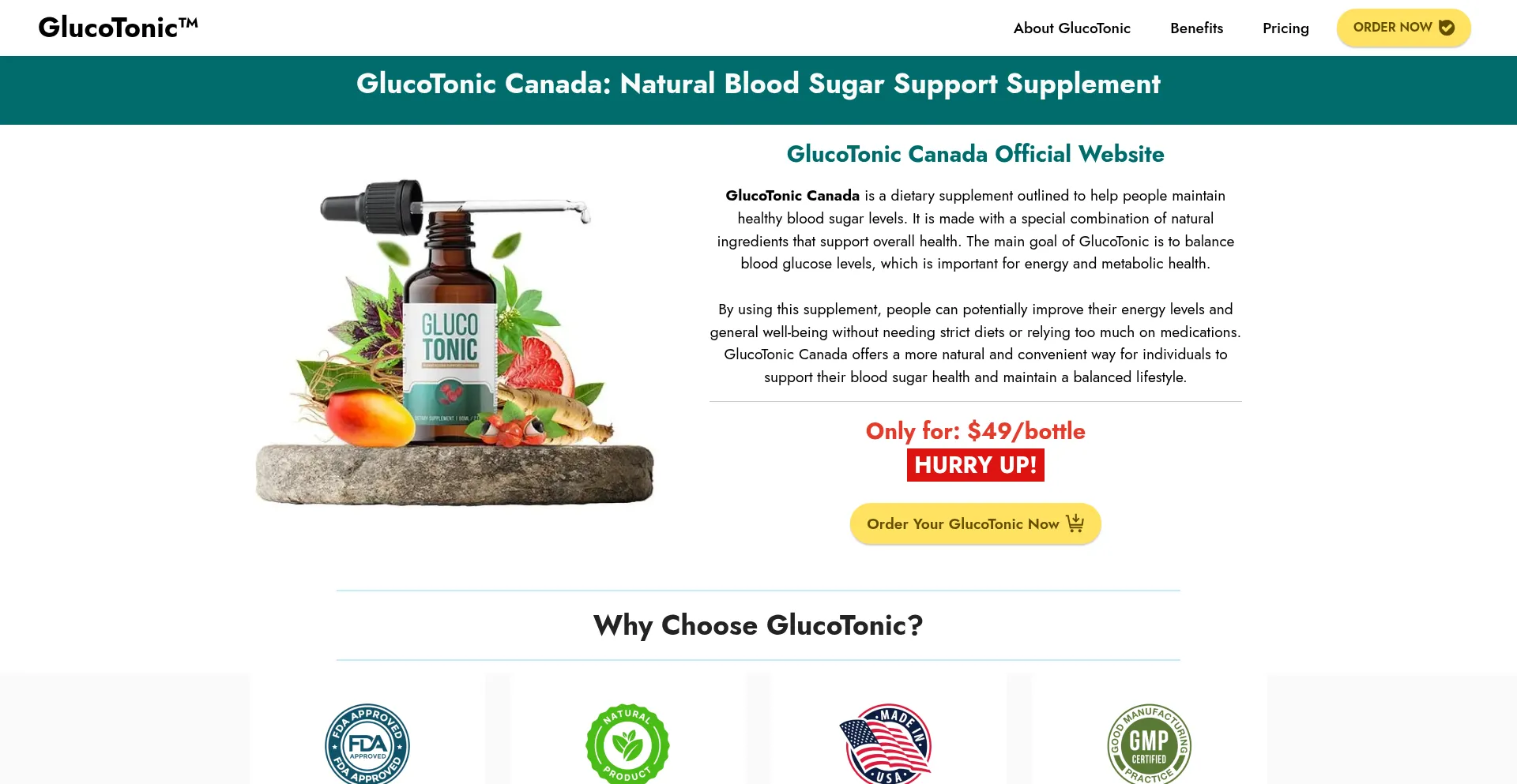 Website screenshot of En-en-glucotonic.ca