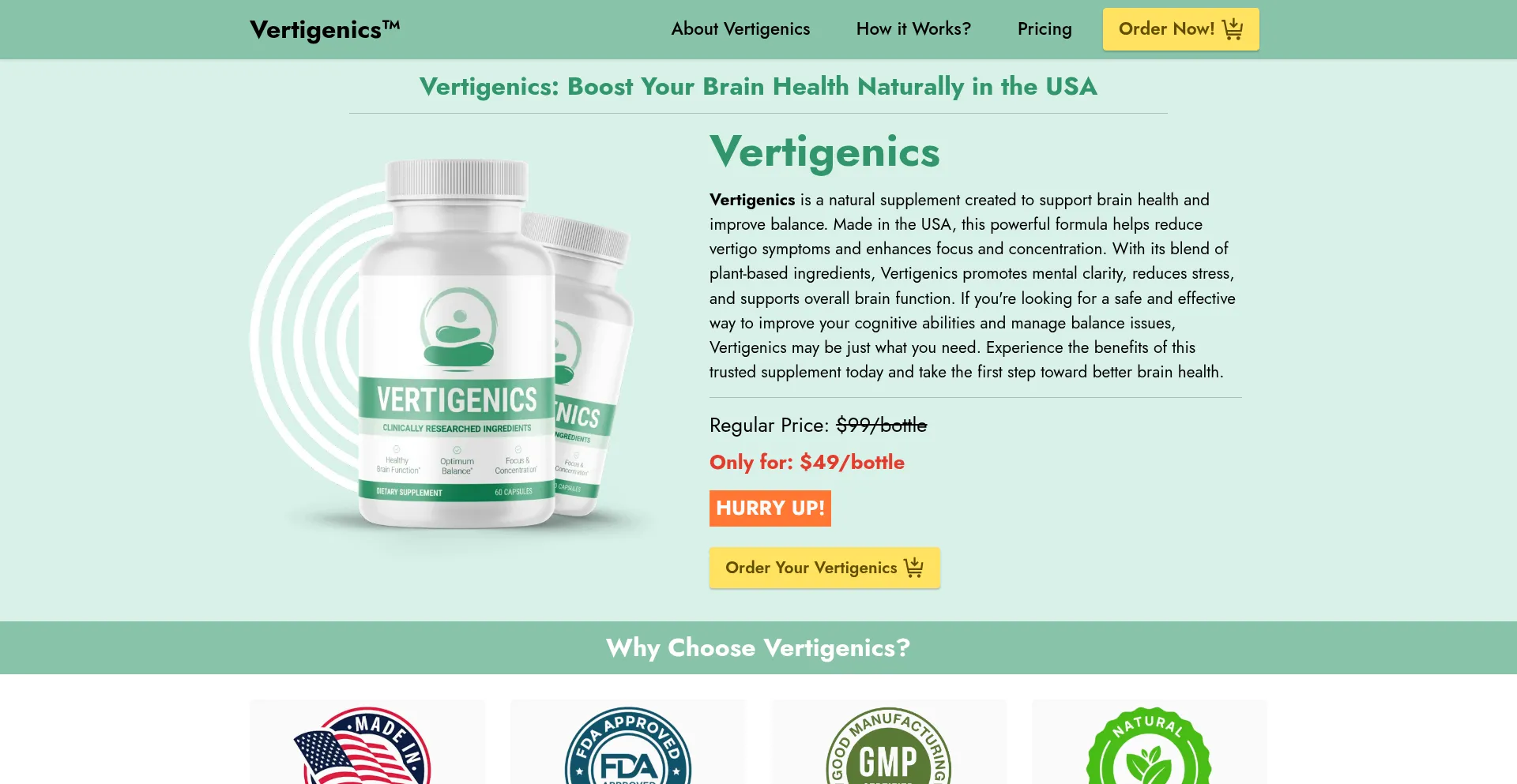 Website screenshot of En-us-en-vertigenic.com