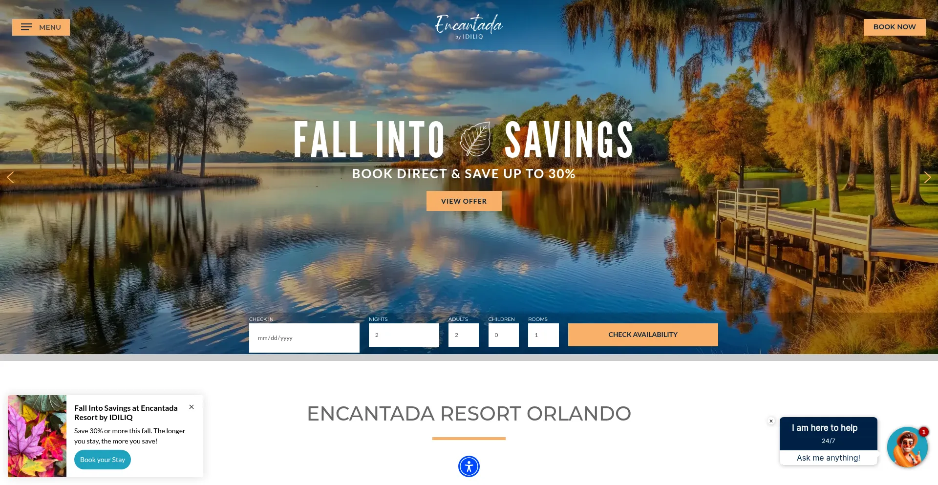 Website screenshot of Encantadaorlando.com