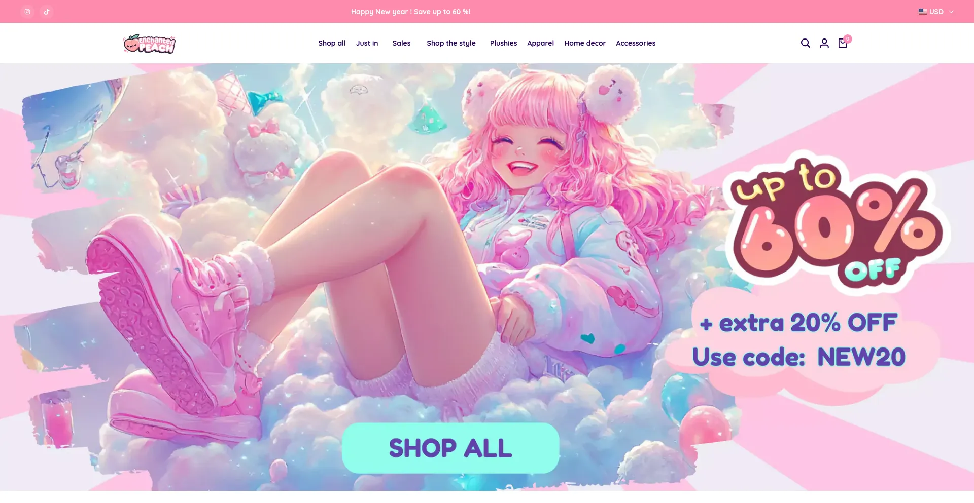 Enchanted-peach.com Screenshot