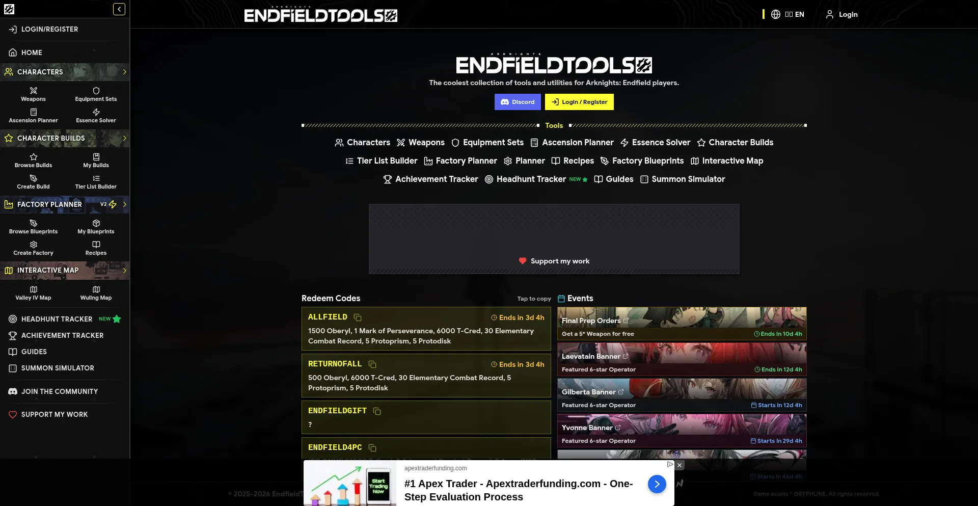 Endfieldtools.dev