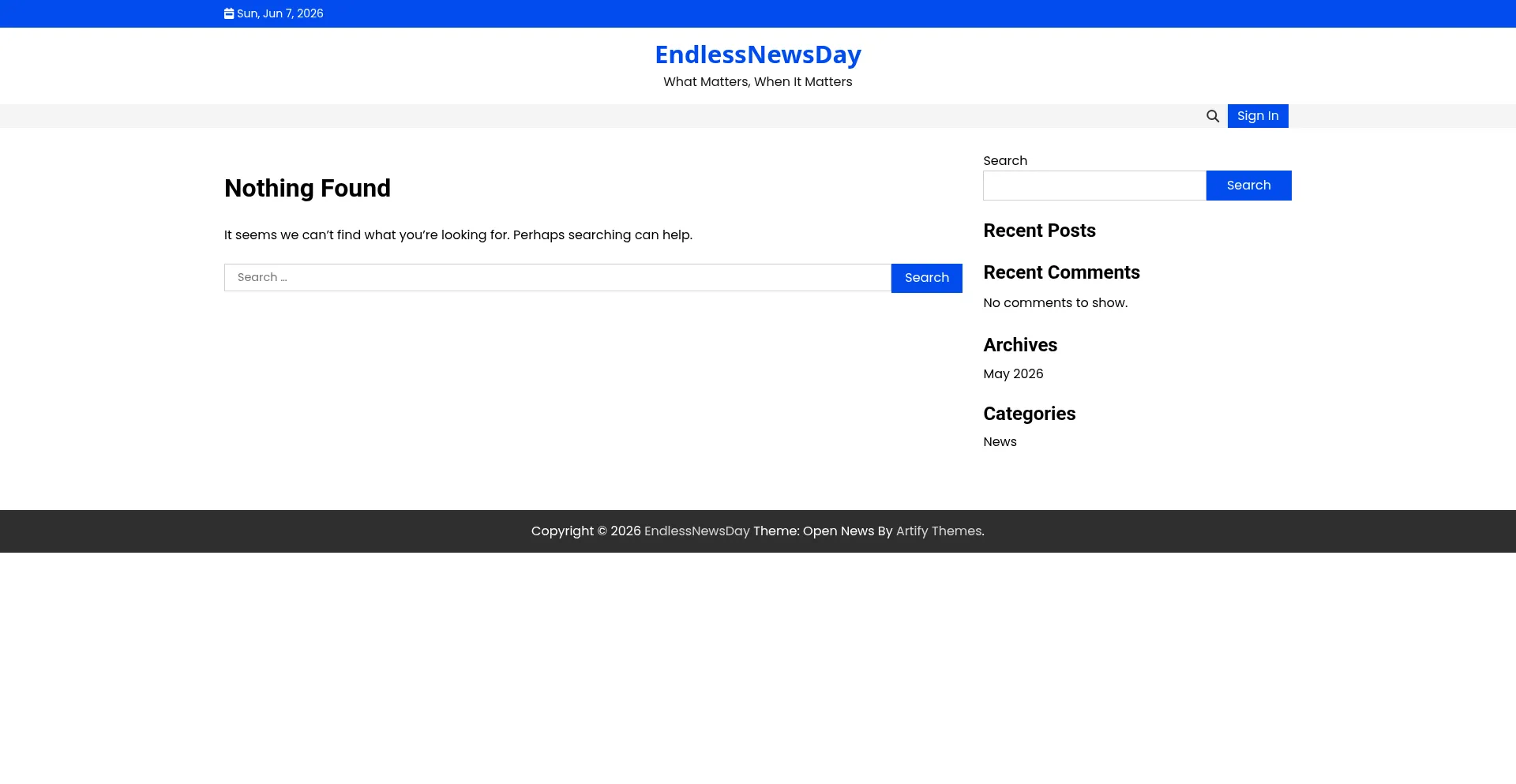 Endlessnewsday.site