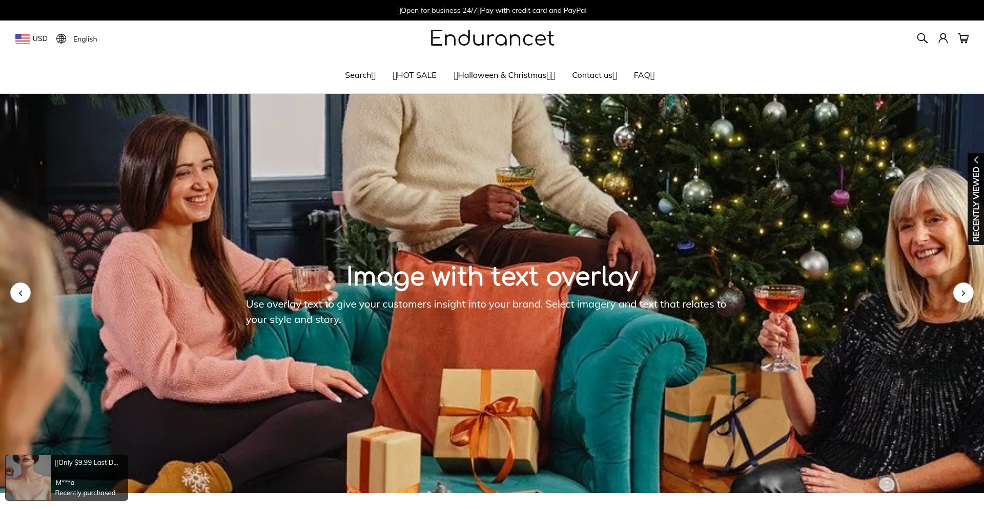 Website screenshot of Endurancet.com