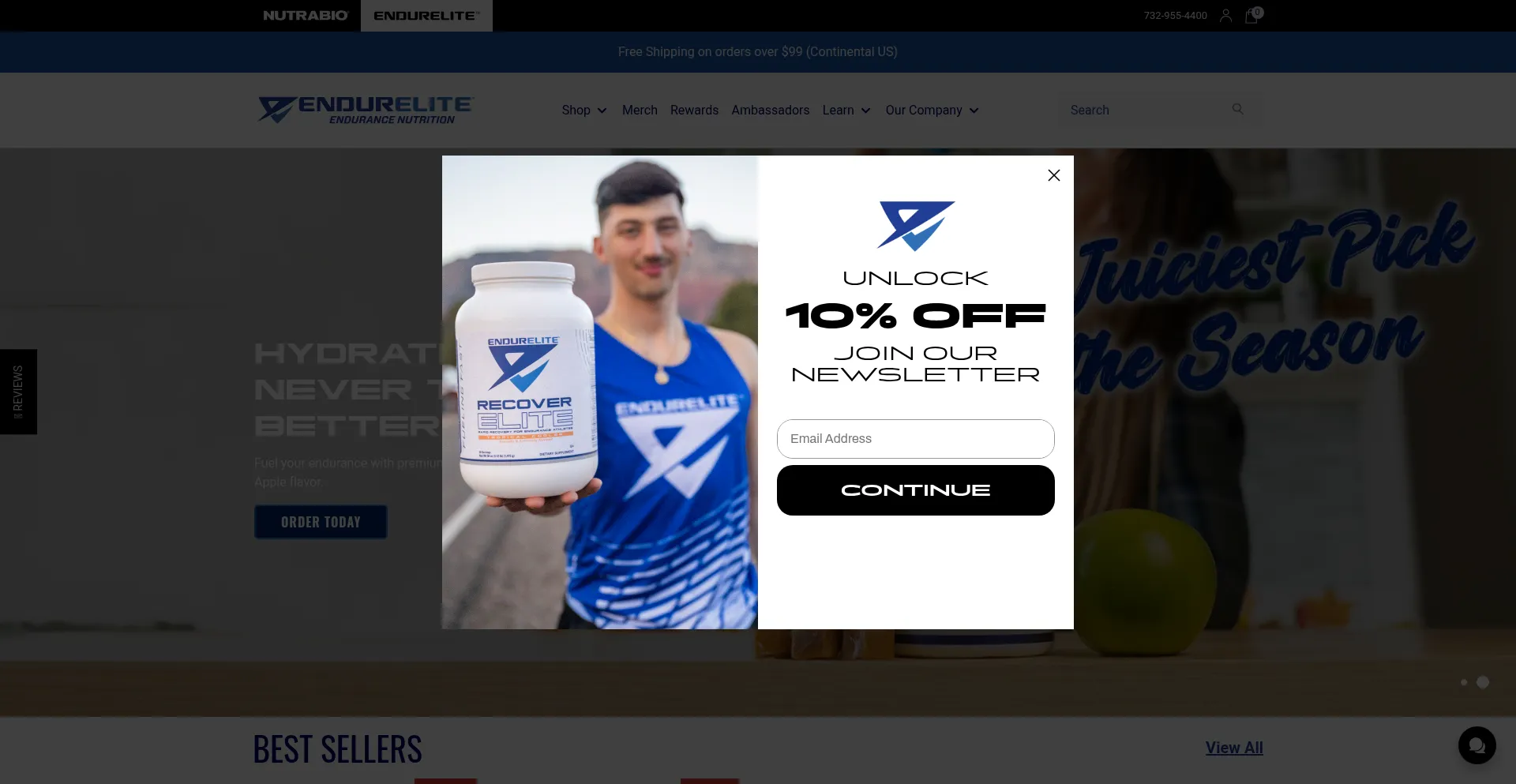 Endurelite.com Screenshot